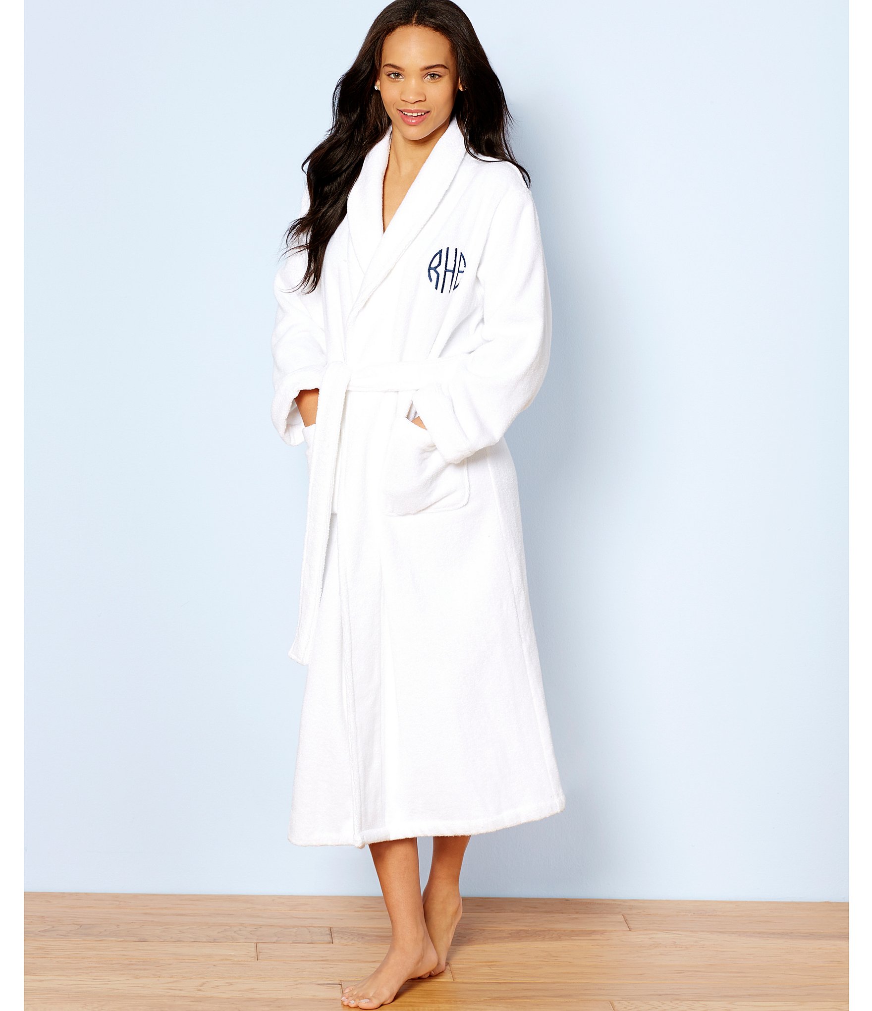 Spa Essentials by Sleep Sense Long Cozy Terry Wrap Robe
