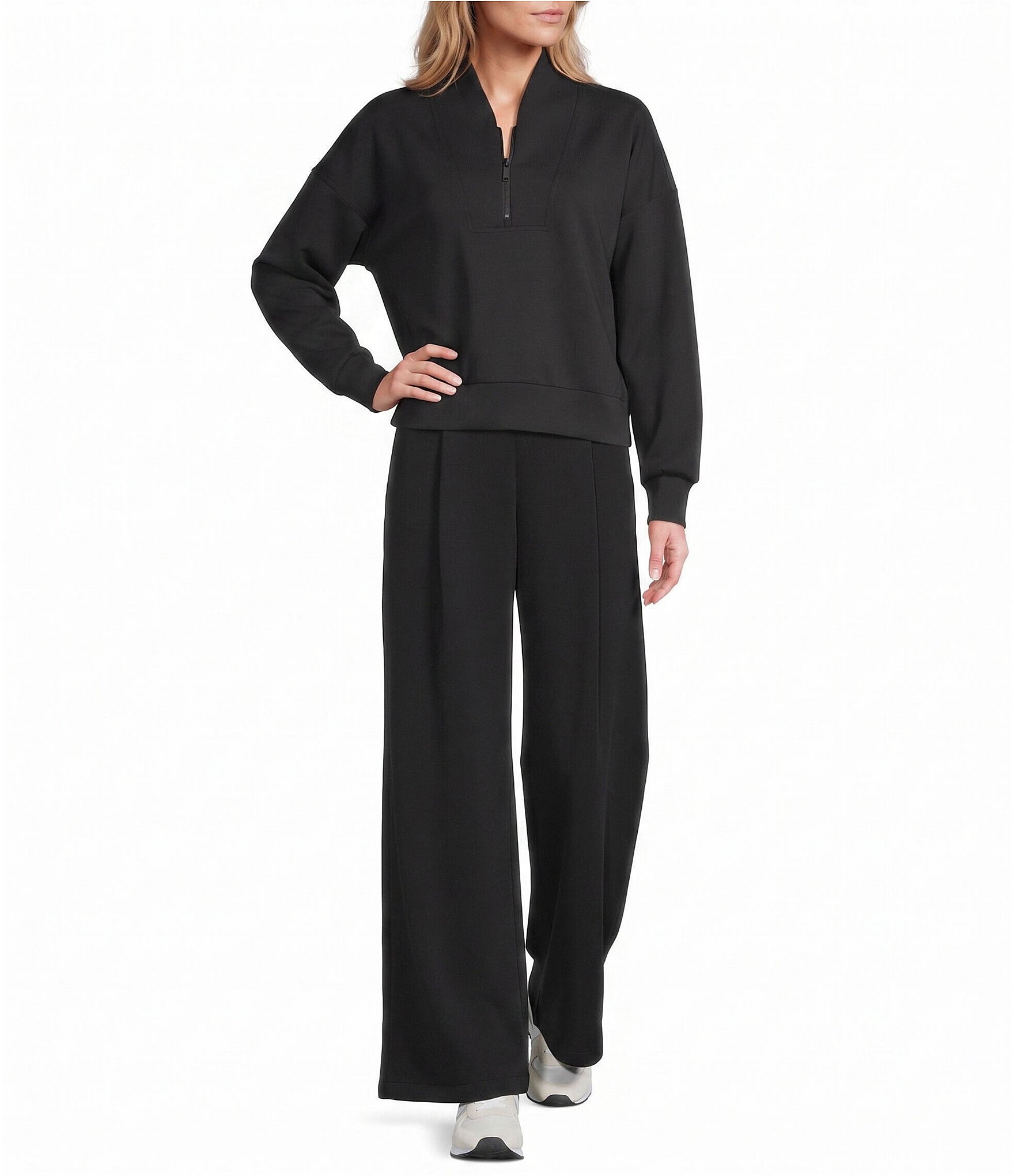 SPANX AirEssentials High Rise Full Length Pleated Knit Coordinating Trousers