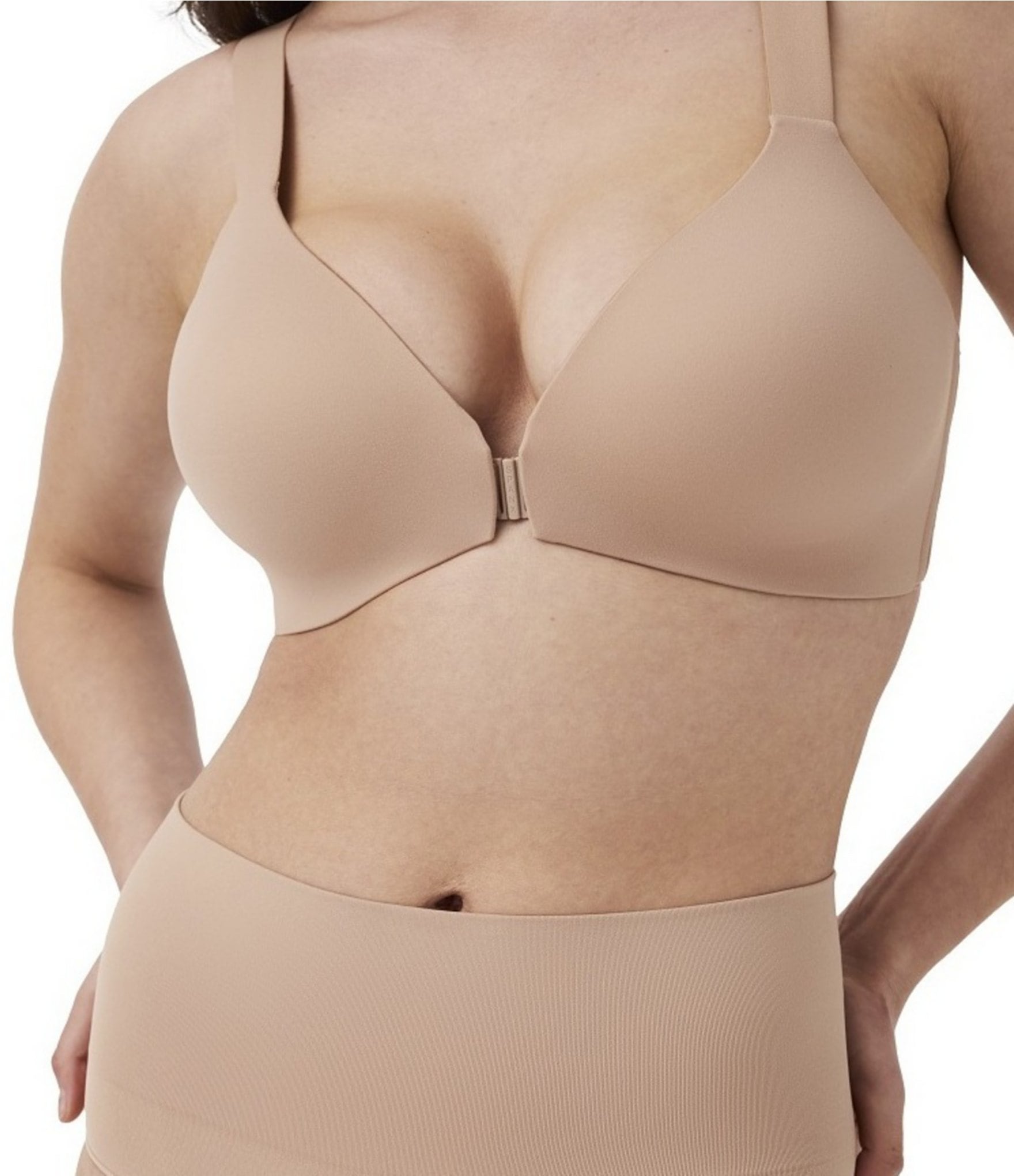 Spanx Bra-llelujah Lightly Lined Full Coverage Bra Naked 38DD Front Closure