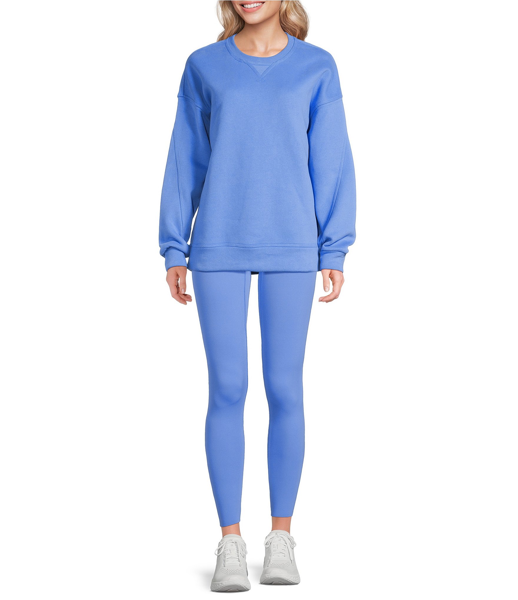 Spanx Cotton Fleece Long Sleeve Crew Neck Tunic