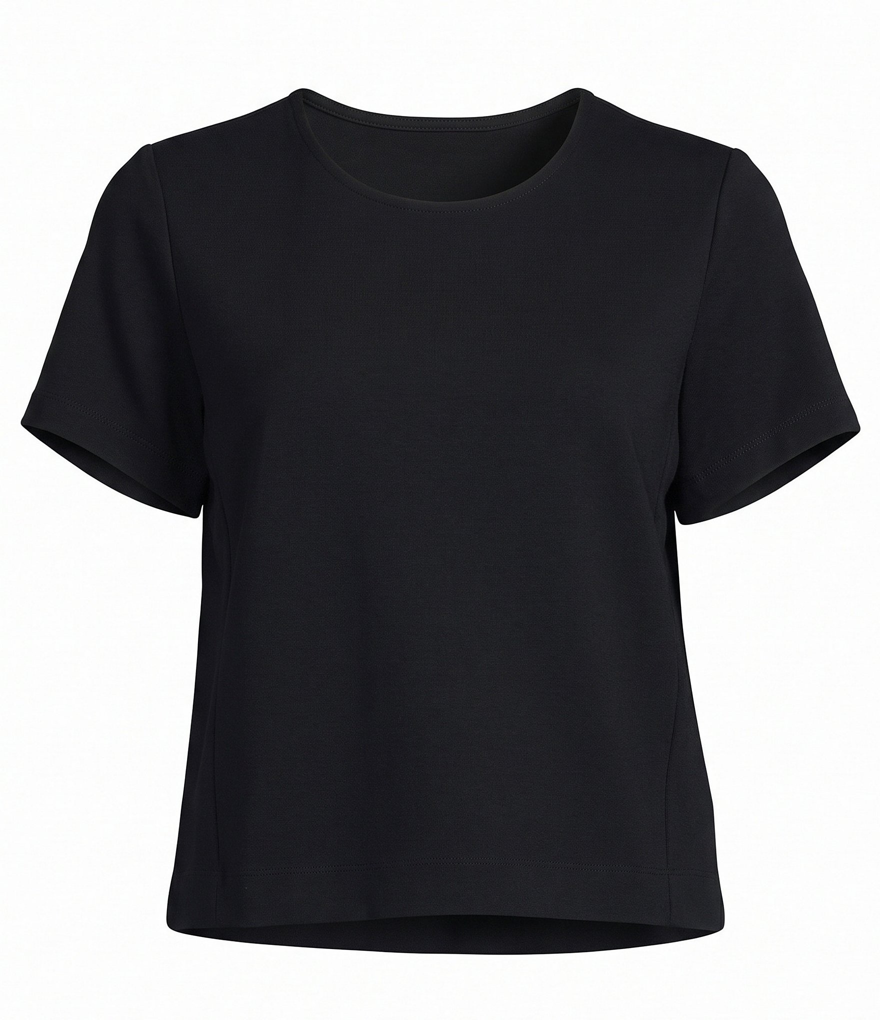 Spanx Jersey Knit Crew Neck Cropped Top