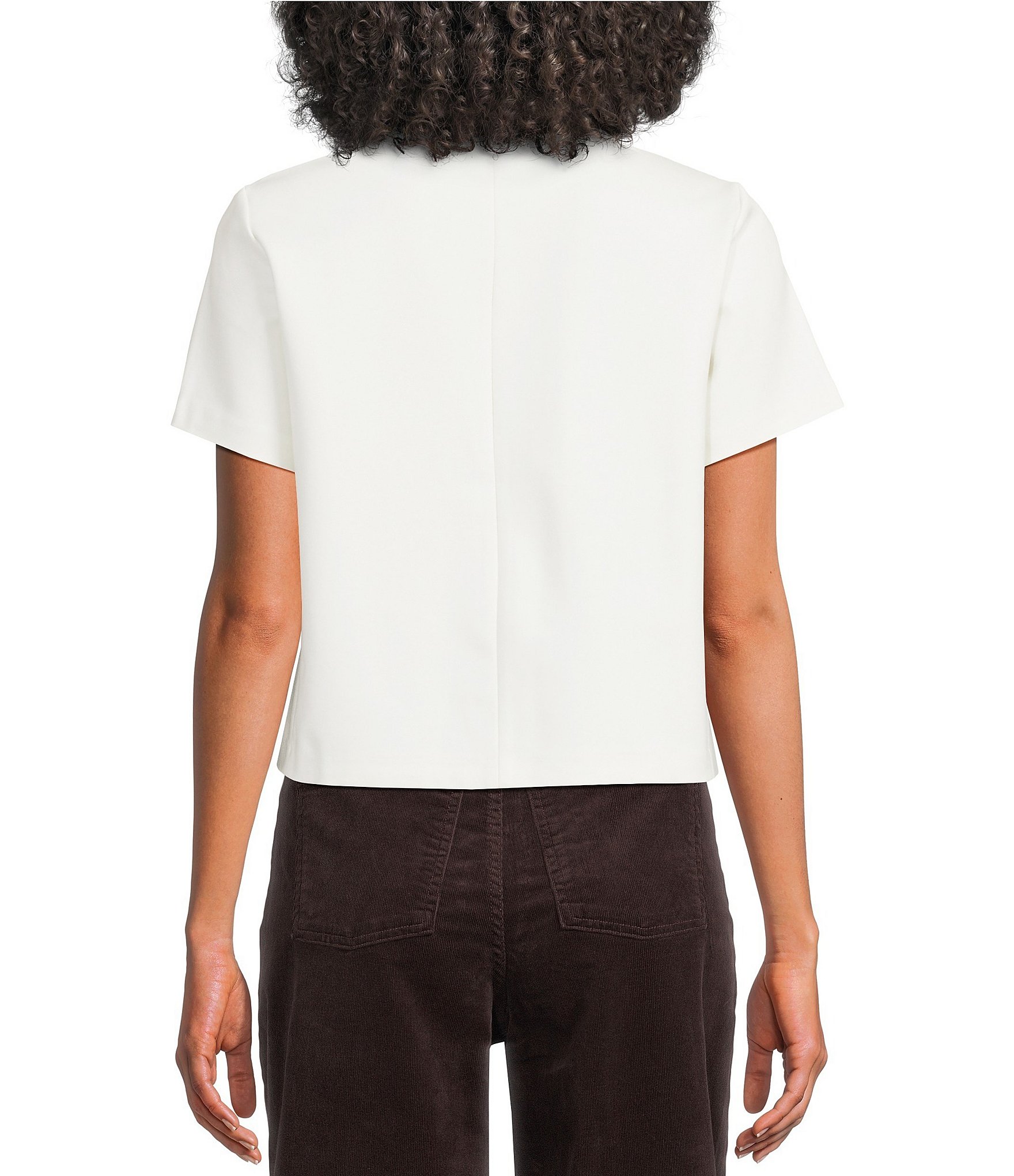 Spanx Jersey Knit Crew Neck Cropped Top