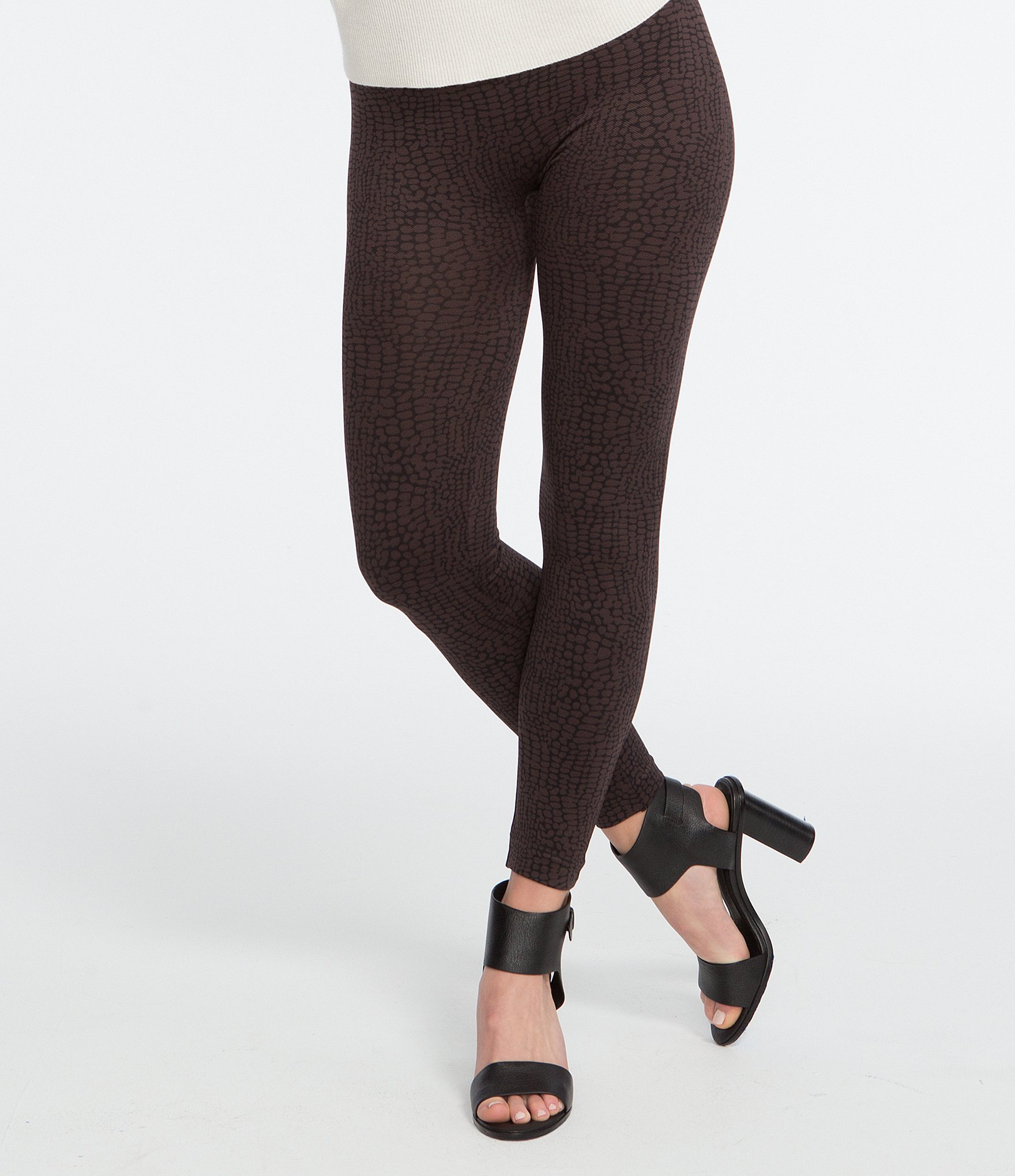 Spanx Plus Crocodile-Print Seamless Leggings | Dillards