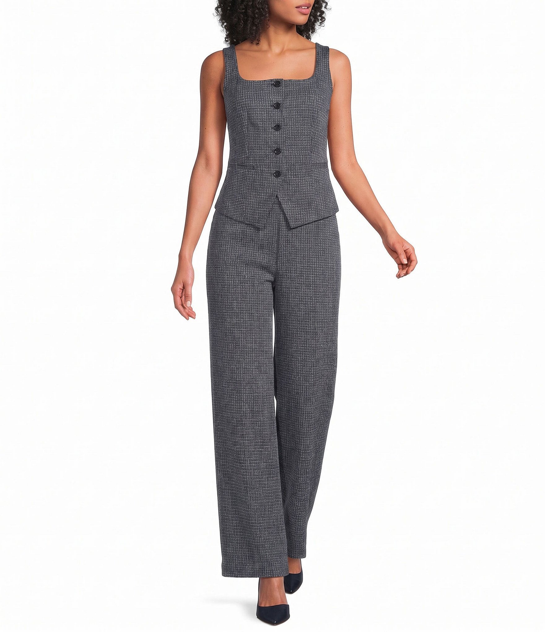 Spanx Ponte Jacquard Square Neck Vest