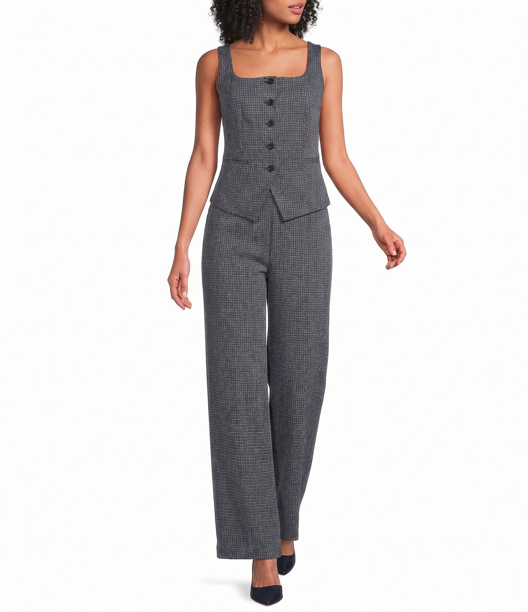 Spanx Ponte Jacquard Wide Leg Coordinating Pants