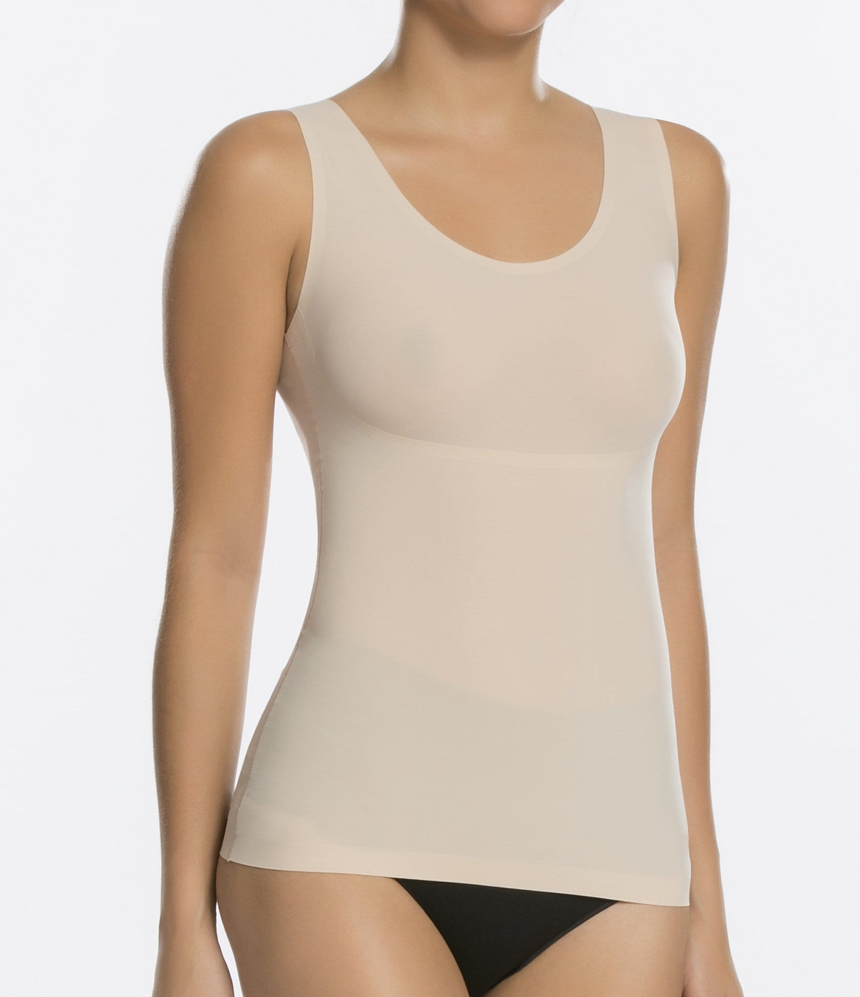 SPANX, Intimates & Sleepwear, Spanx Vneck Shapewear Tank Top Nude Sz Large  Mesh Trim