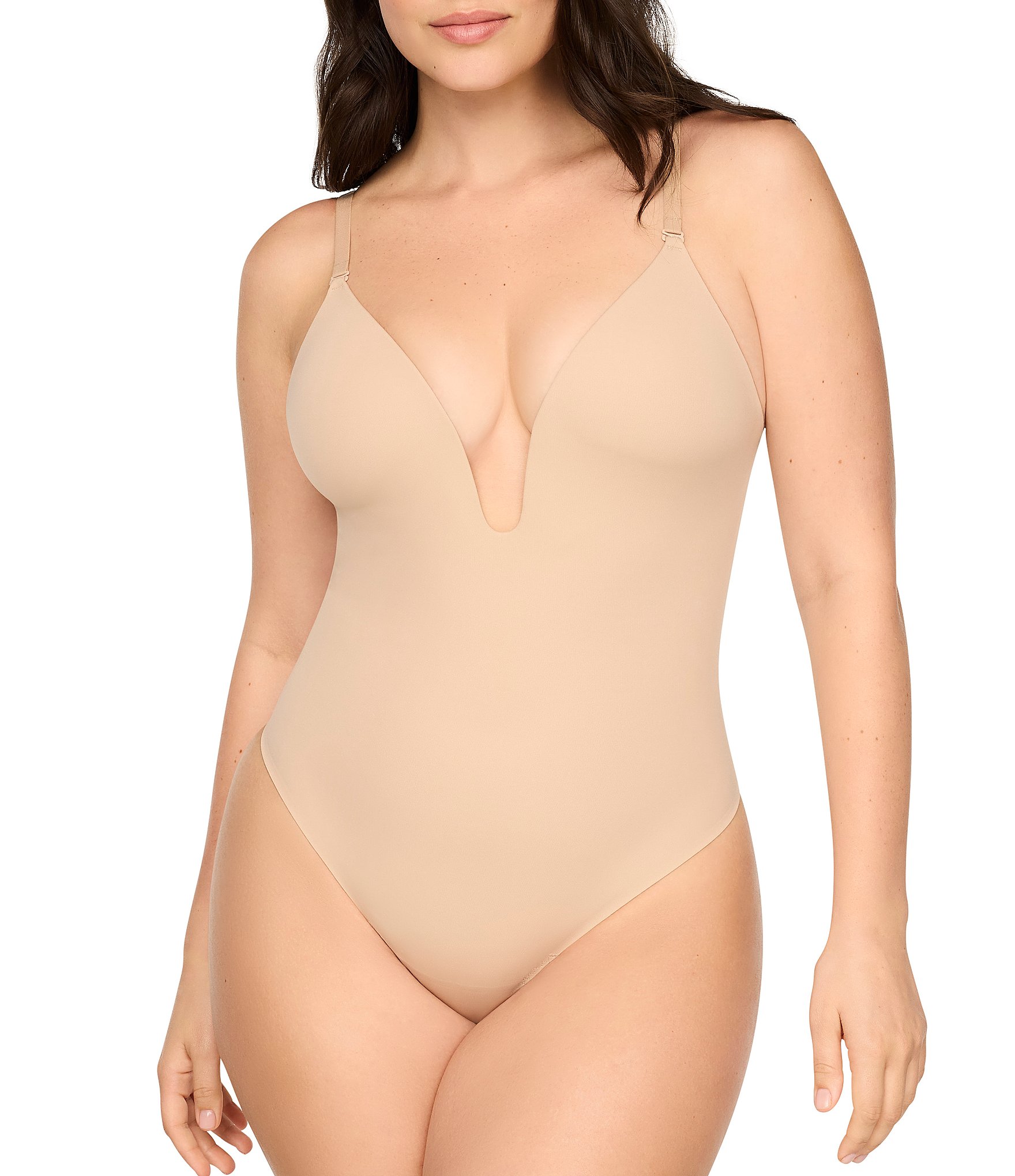SPANXshape® Suit Your Fancy Plunge Low-Back Thong Bodysuit