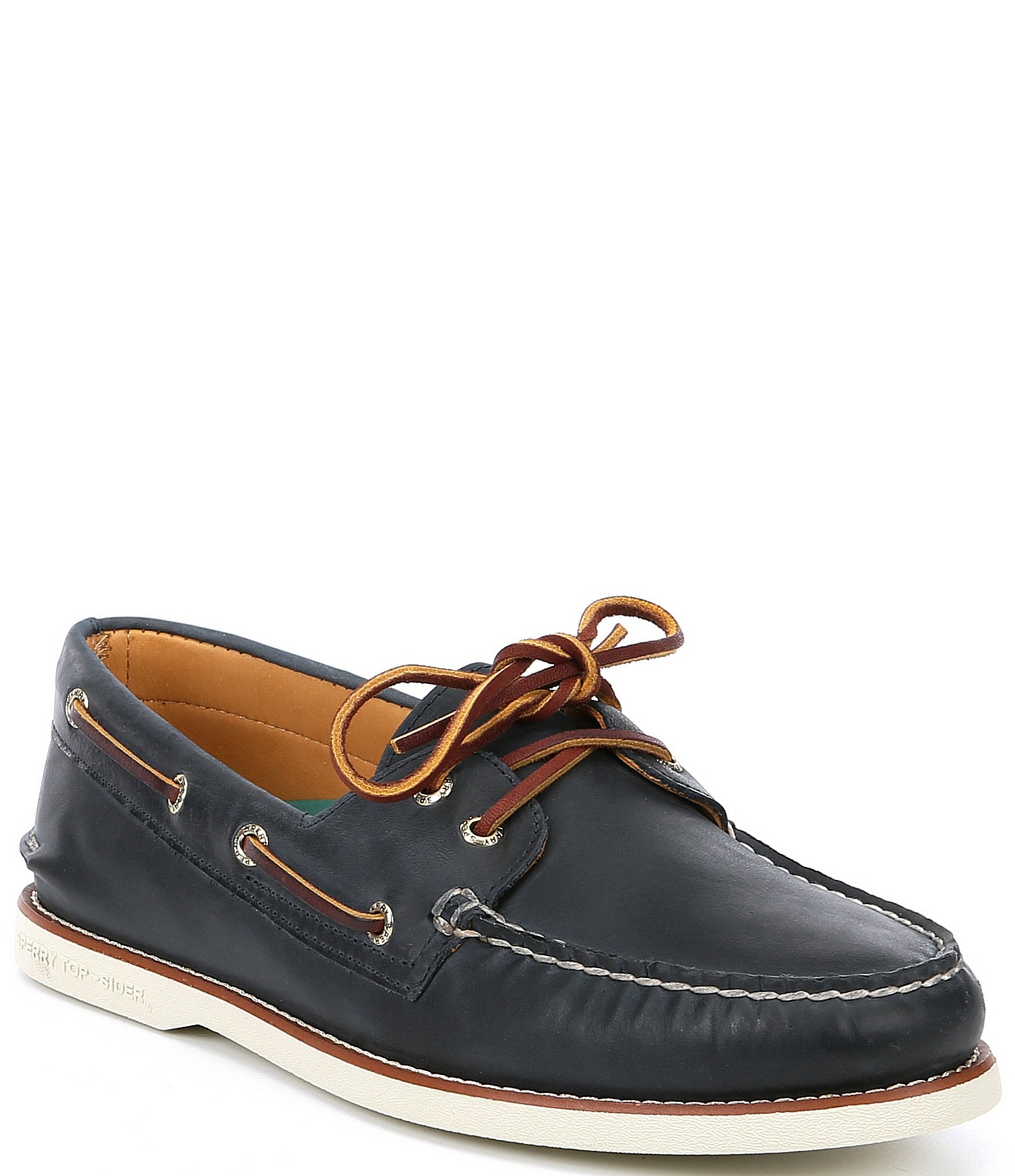 Sperry Men's Gold Leather and Suede Boat Shoes | Dillard's