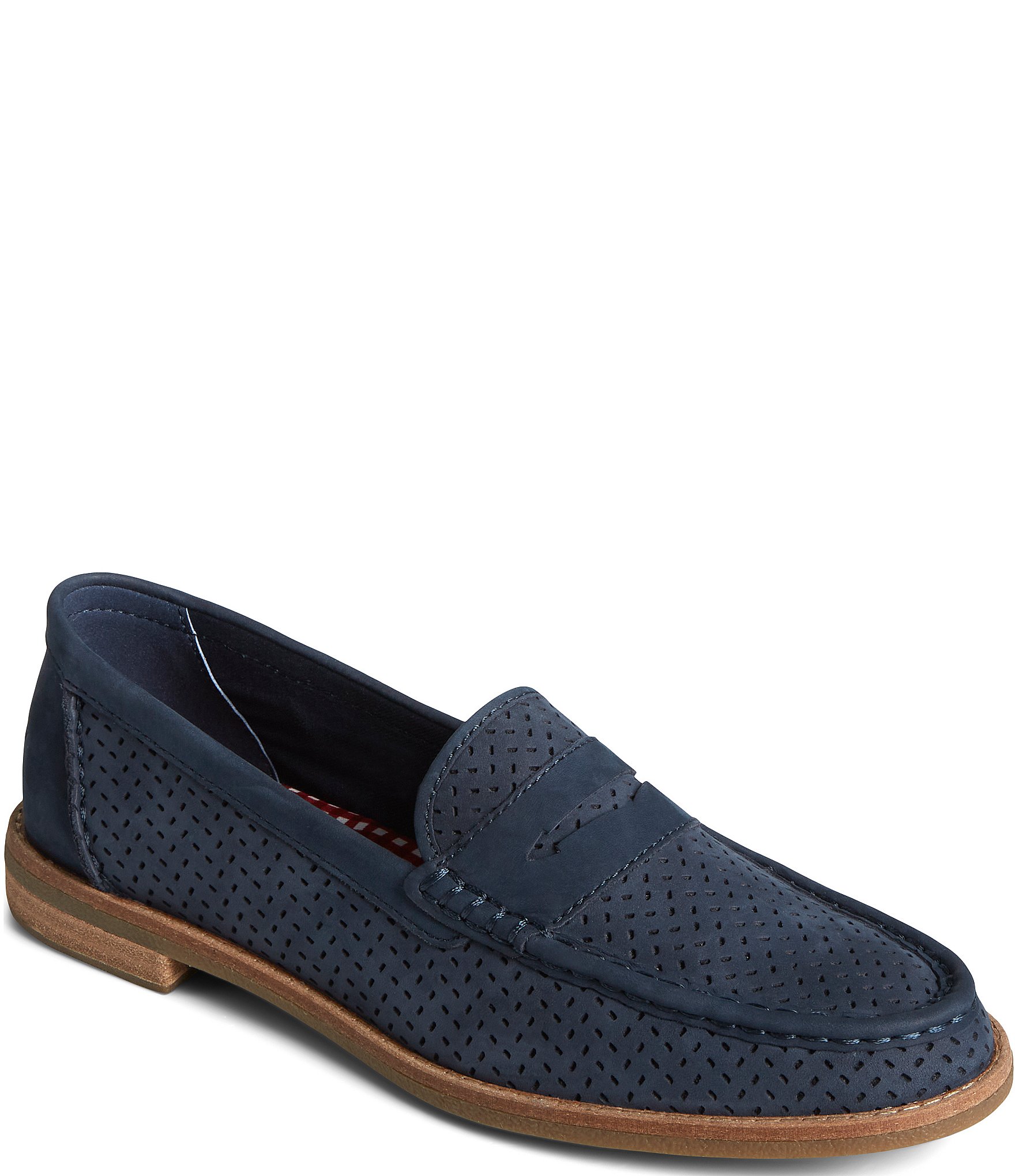 Sperry Seaport Penny Perforated Suede Loafers Dillard s