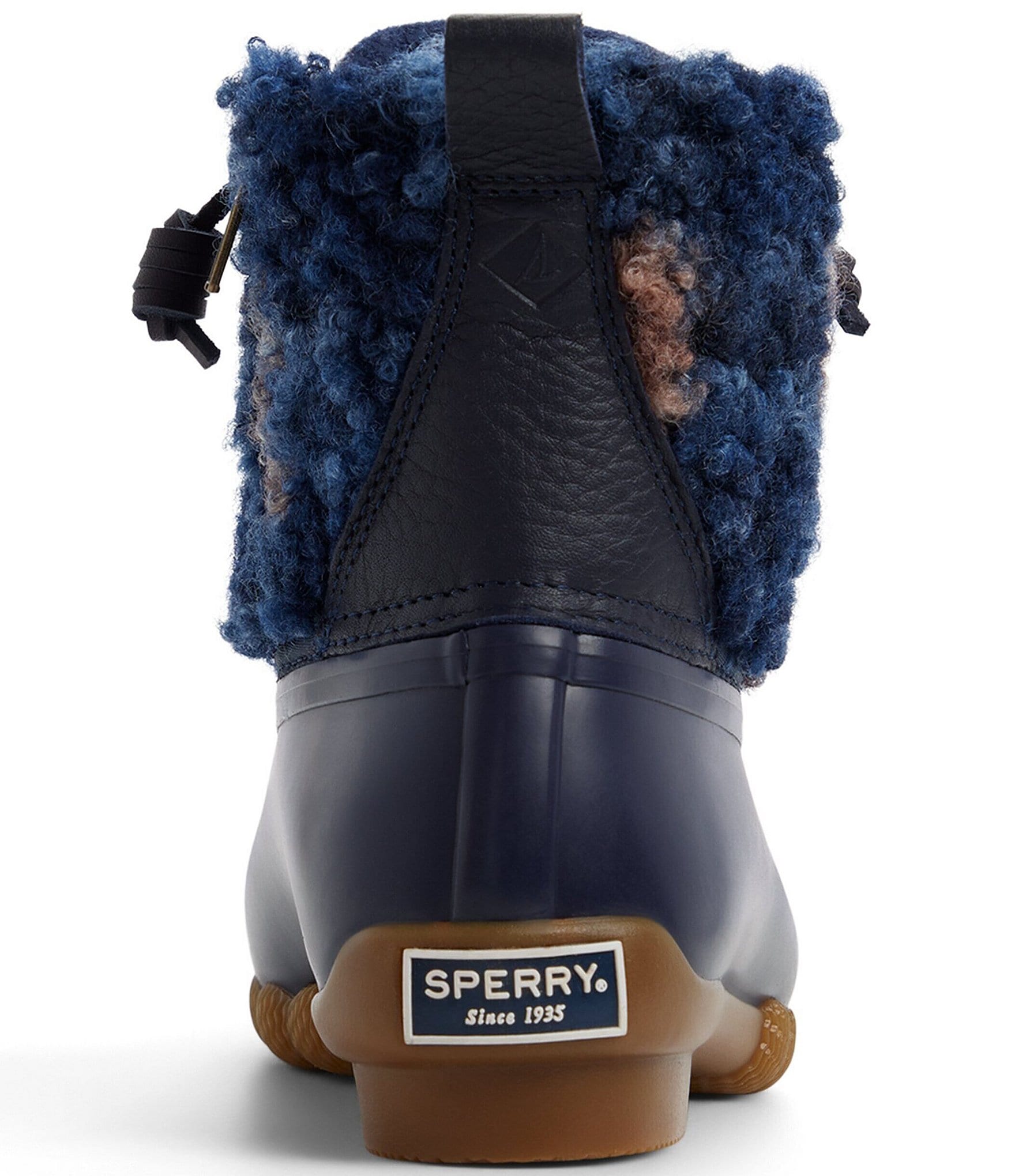 Sperry Women's Saltwater Plaid Lace Up Duck Rain Booties