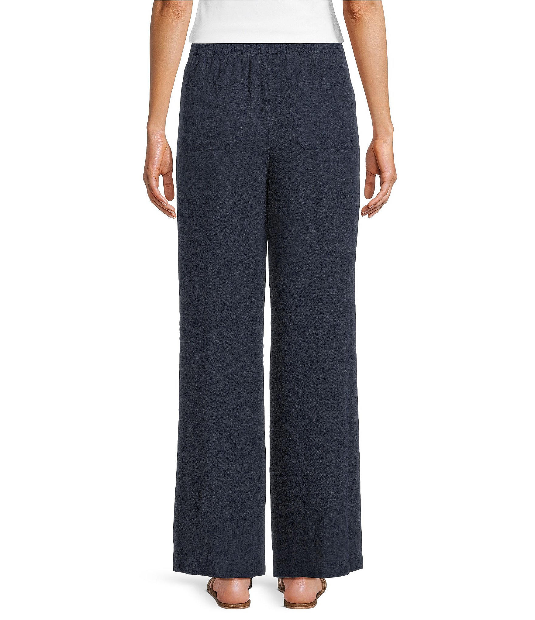 Splendid Adele Linen Blend Palazzo Wide Leg Pants