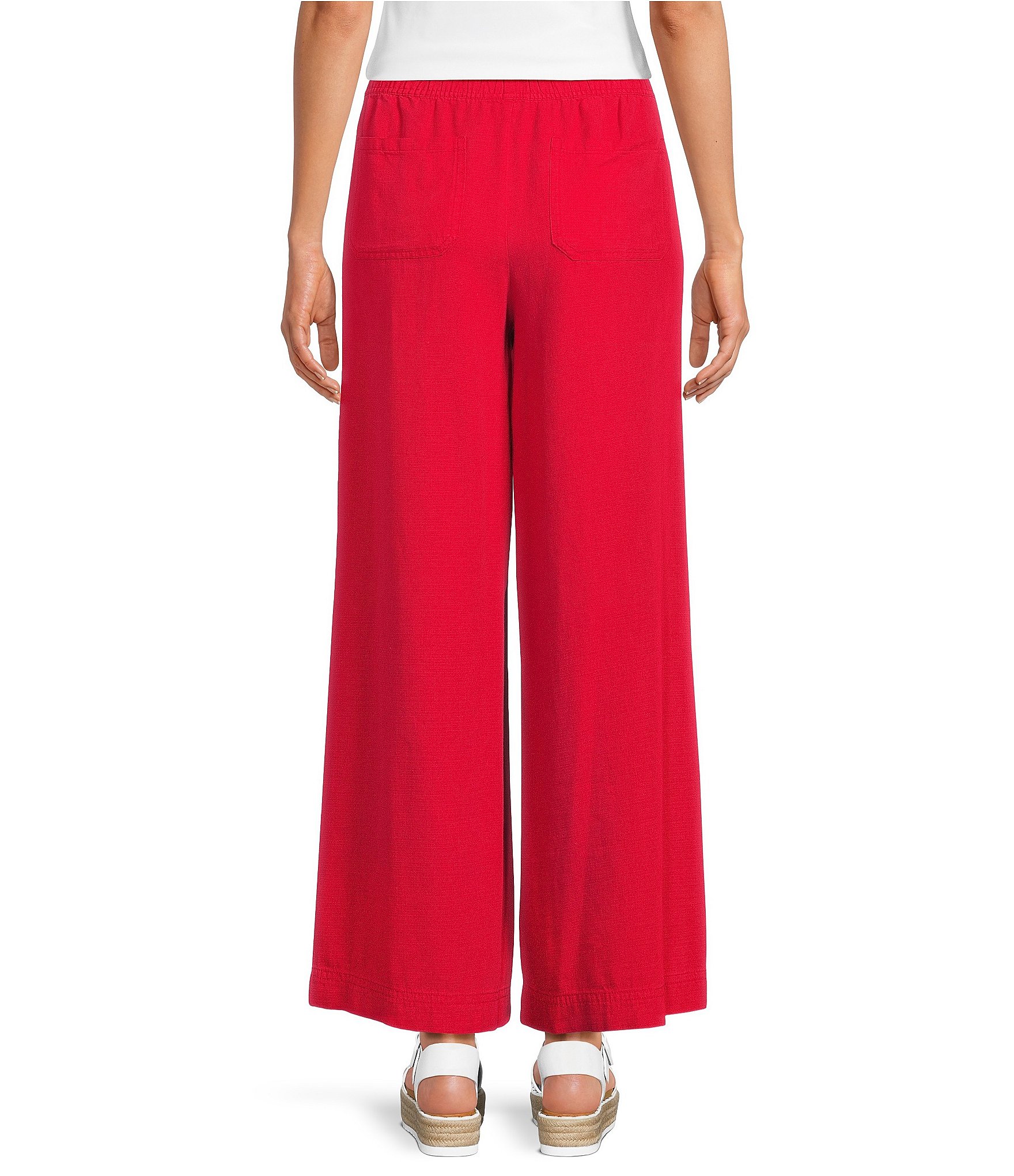 Splendid Adele Linen Blend Palazzo Wide Leg Pants