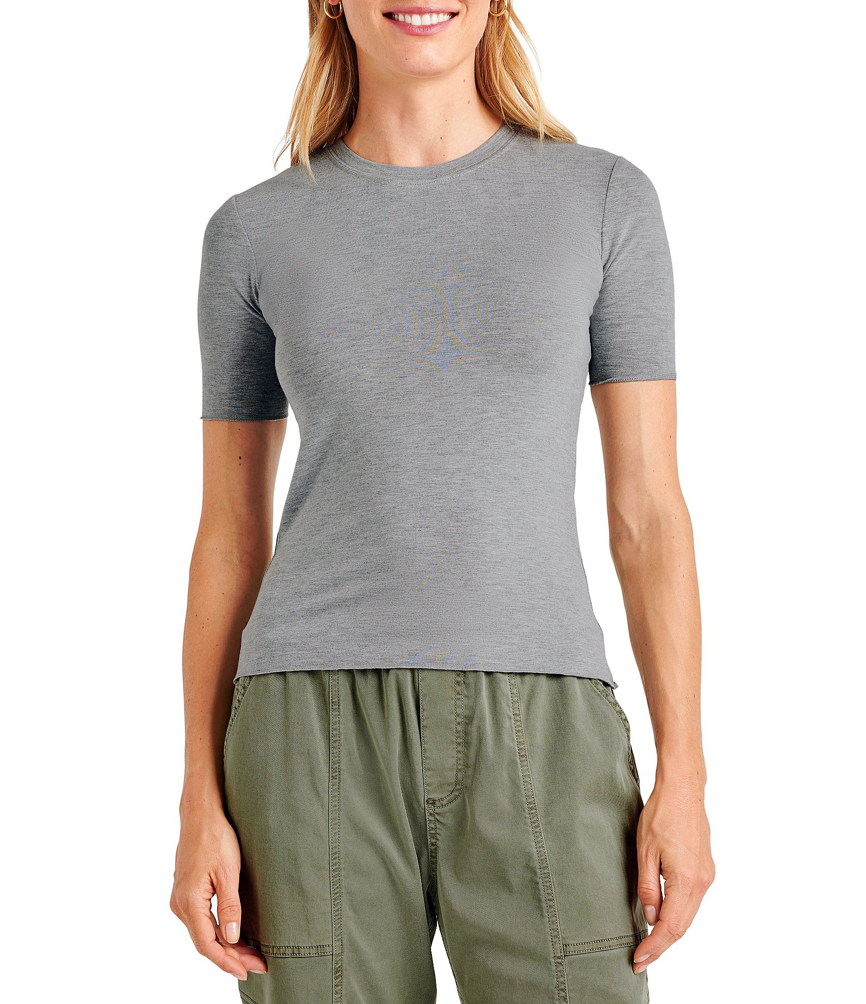 Splendid Bamboo Crew Neck Short Sleeve Tee | Dillard's