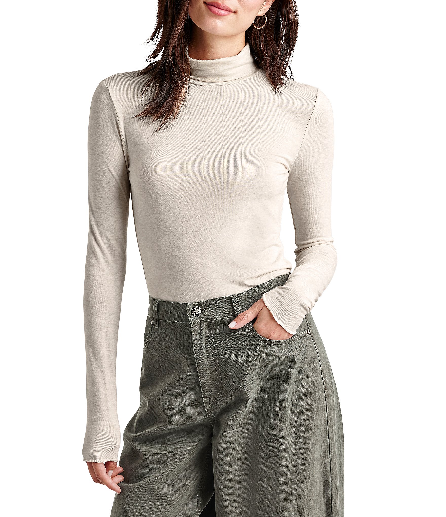 Splendid Bamboo Turtleneck Long Sleeve Tee Dillard s