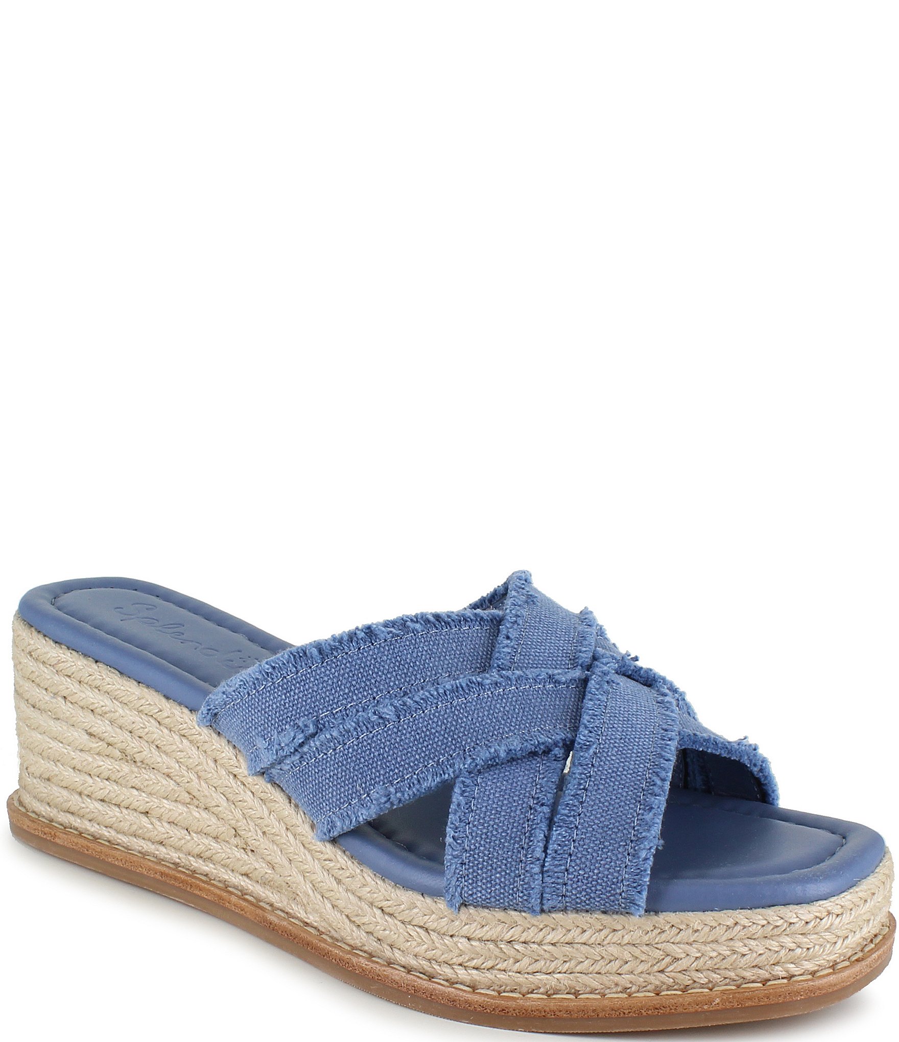 Splendid Delliny Canvas Platform Wedge Espadrille Slides | Dillard's