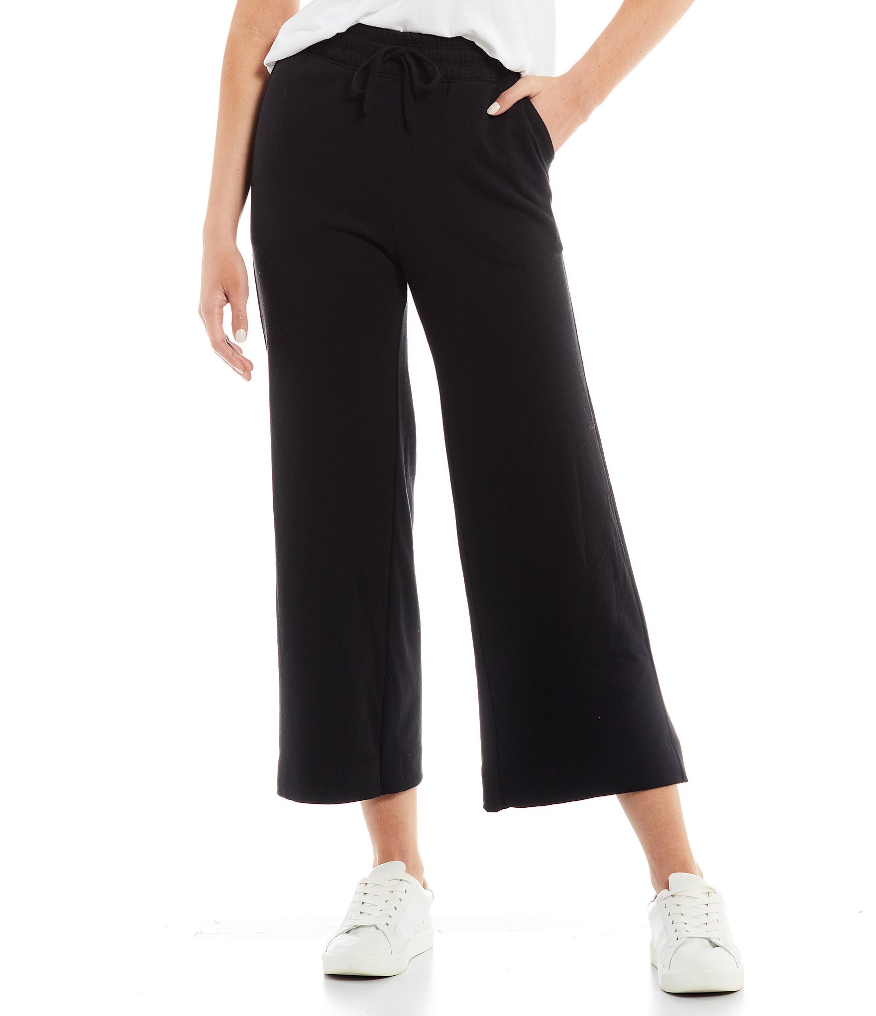 Splendid Eco Ankle Cropped Wide Leg Drawstring Pants | Dillard's