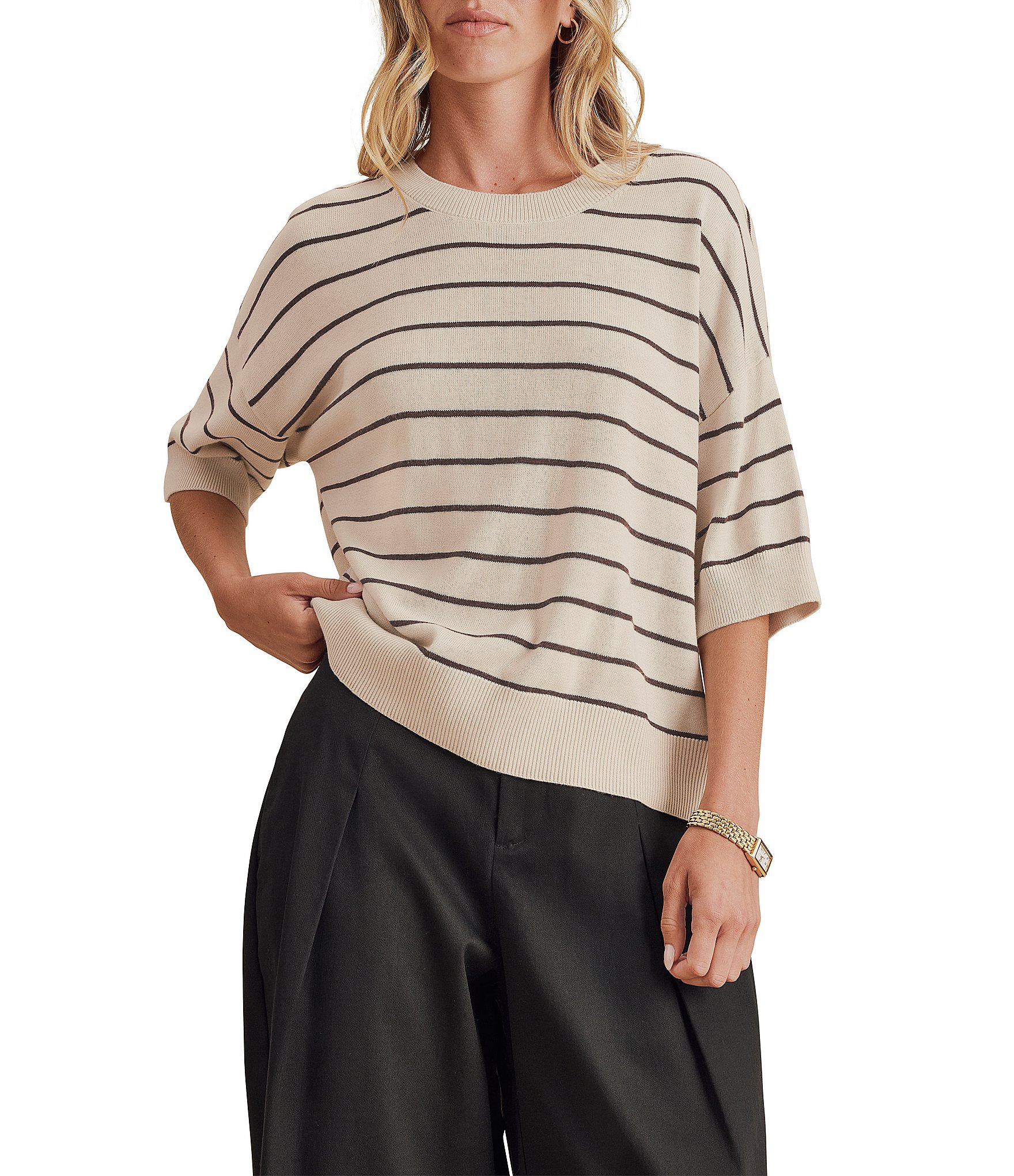 Splendid Georgina Short Sleeve Sweater