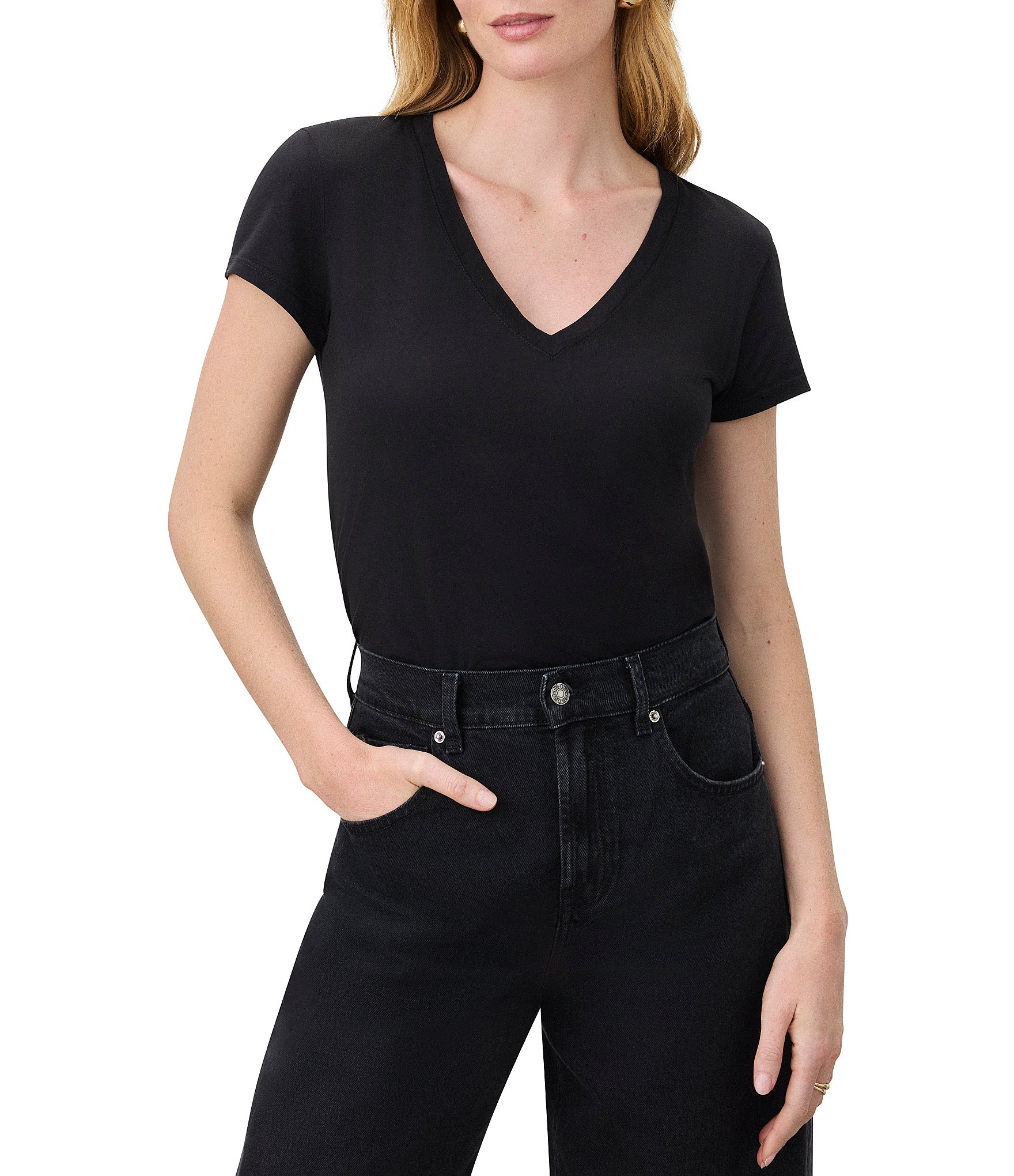 Splendid Kate V-Neck Short Sleeve Tee | Dillard's