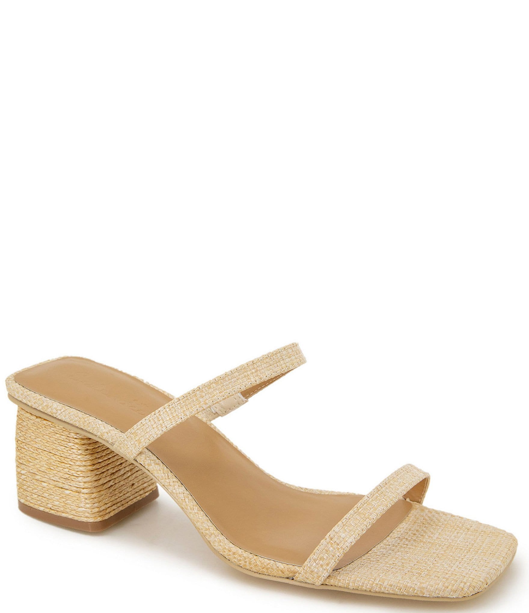 Splendid Kharis Raffia Block Heel Sandals | Dillard's