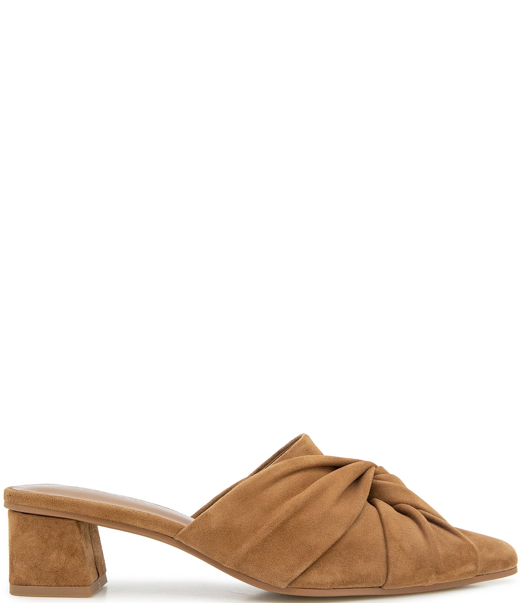 Splendid Lanis Knotted Suede Block Heel Mules