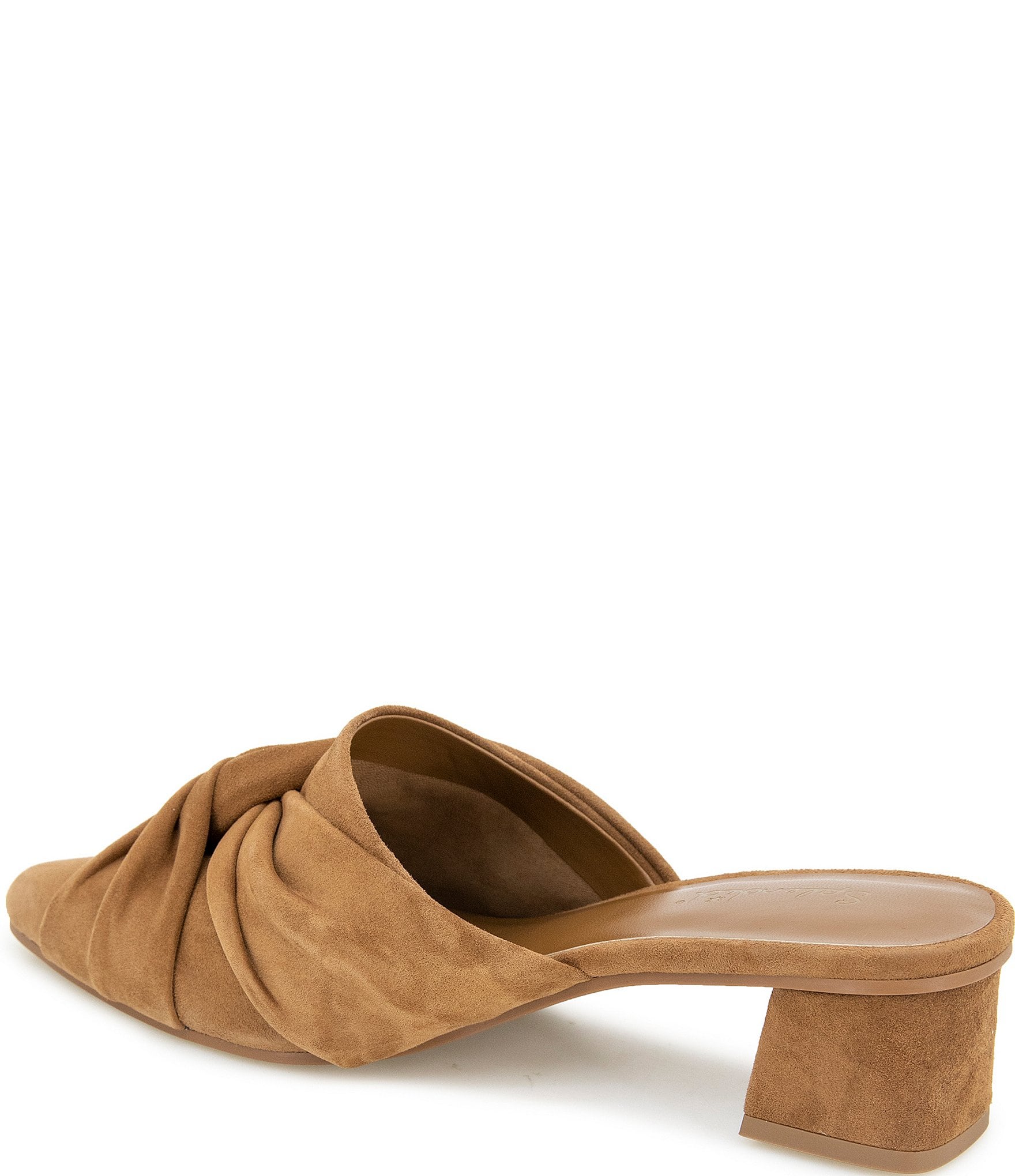 Splendid Lanis Knotted Suede Block Heel Mules