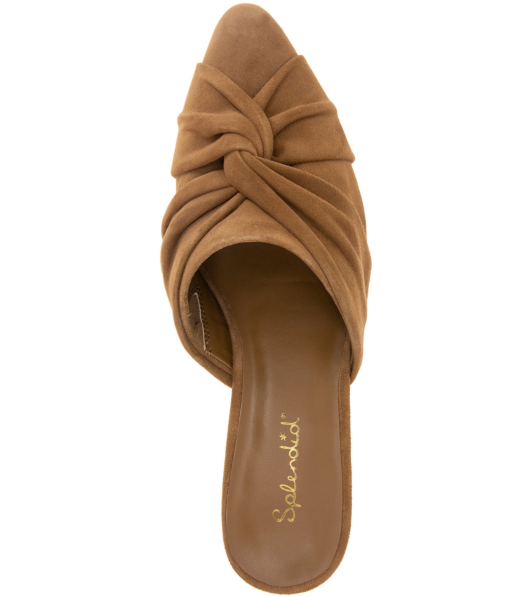 Splendid Lanis Knotted Suede Block Heel Mules