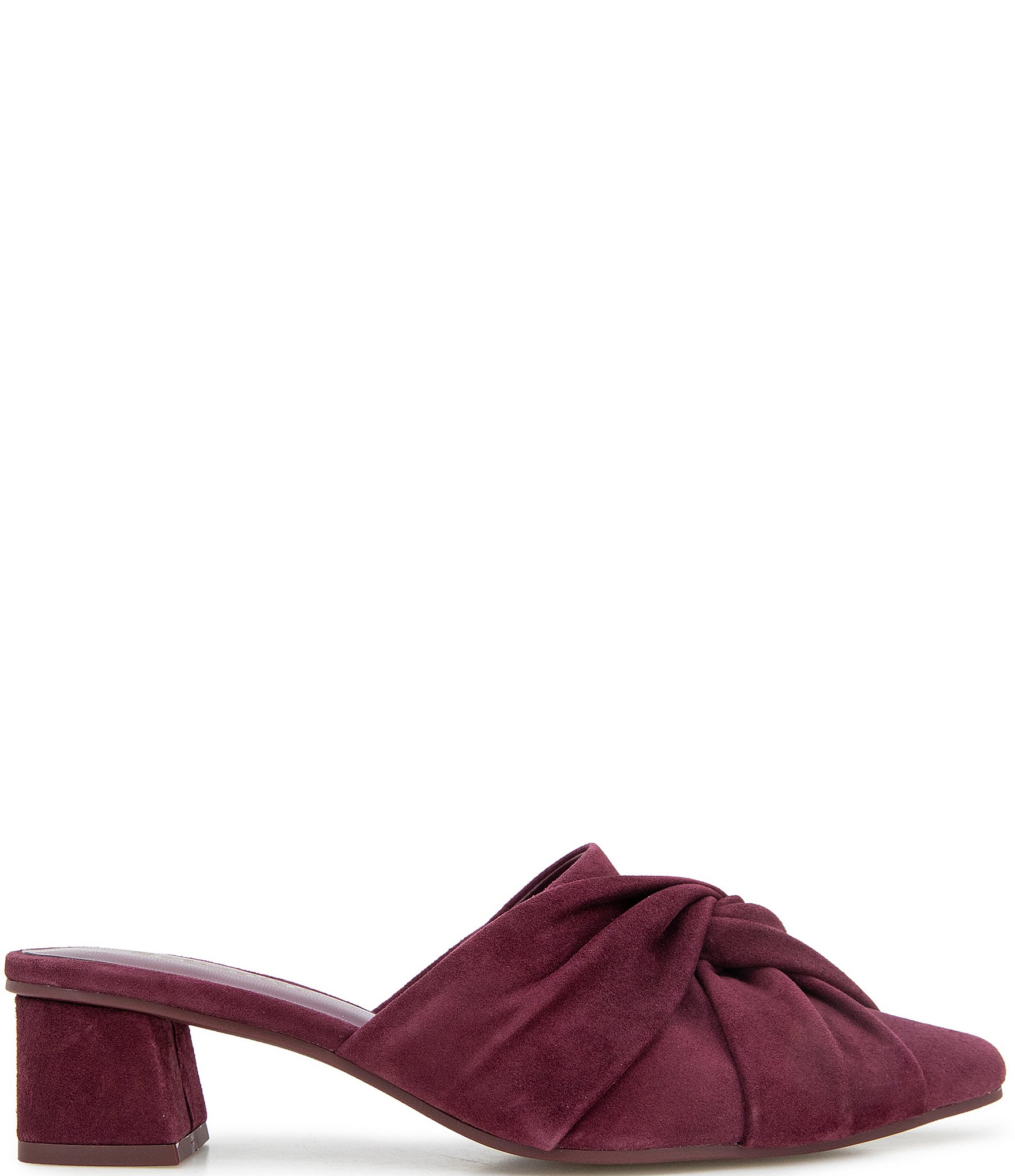 Splendid Lanis Knotted Suede Block Heel Mules