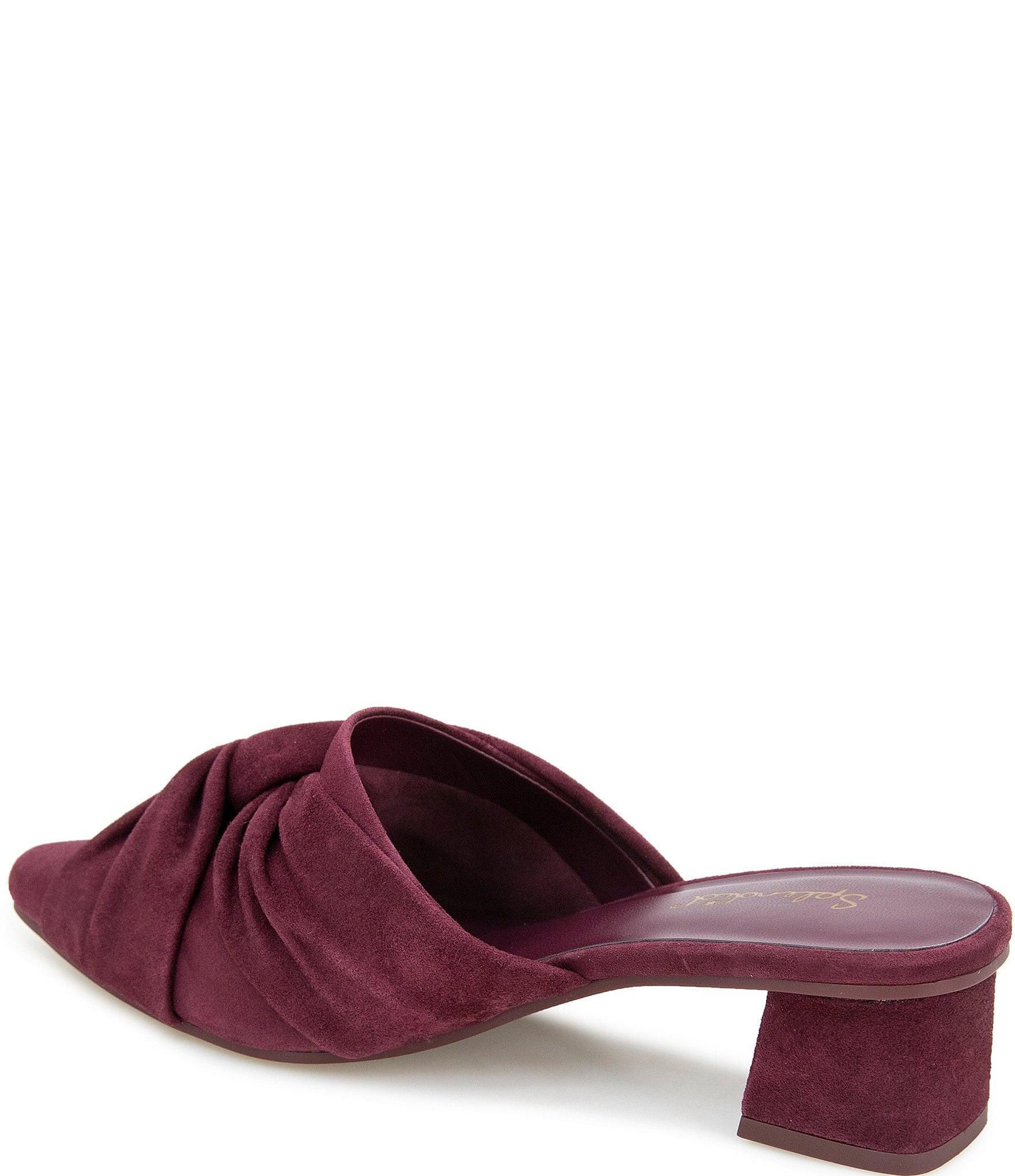 Splendid Lanis Knotted Suede Block Heel Mules