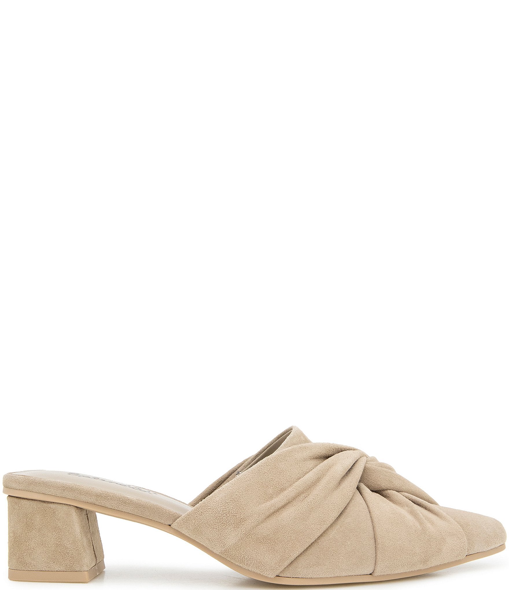 Splendid Lanis Knotted Suede Block Heel Mules