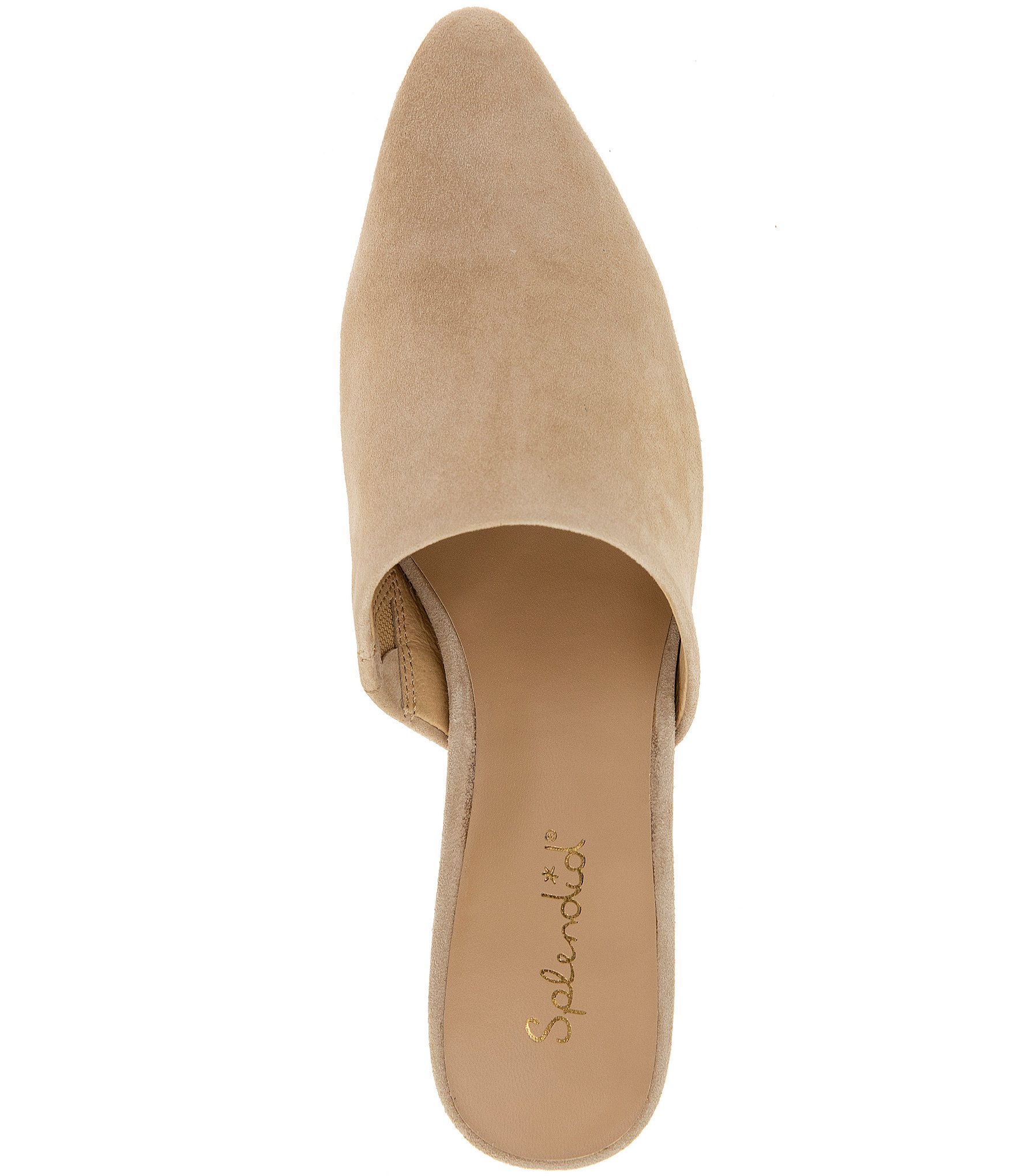 Splendid Lorelei Suede Pointed Toe Block Heel Mules