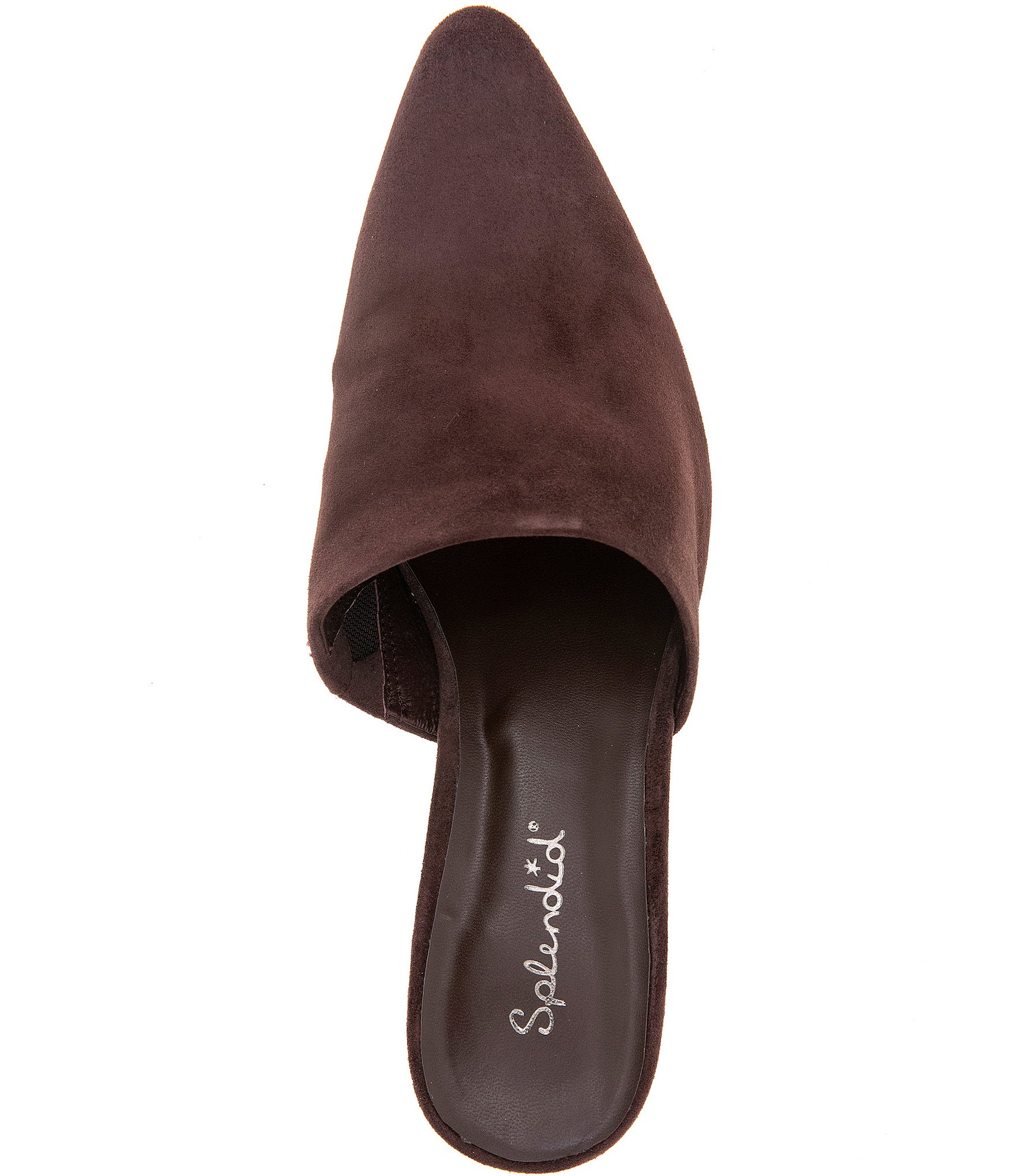 Splendid Lorelei Suede Pointed Toe Block Heel Mules