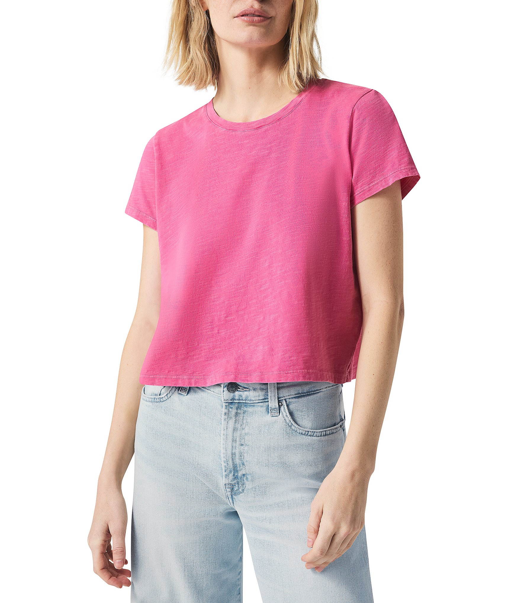 Splendid Louisa Knit Crew Neck Short Sleeve Shirt Dillard's