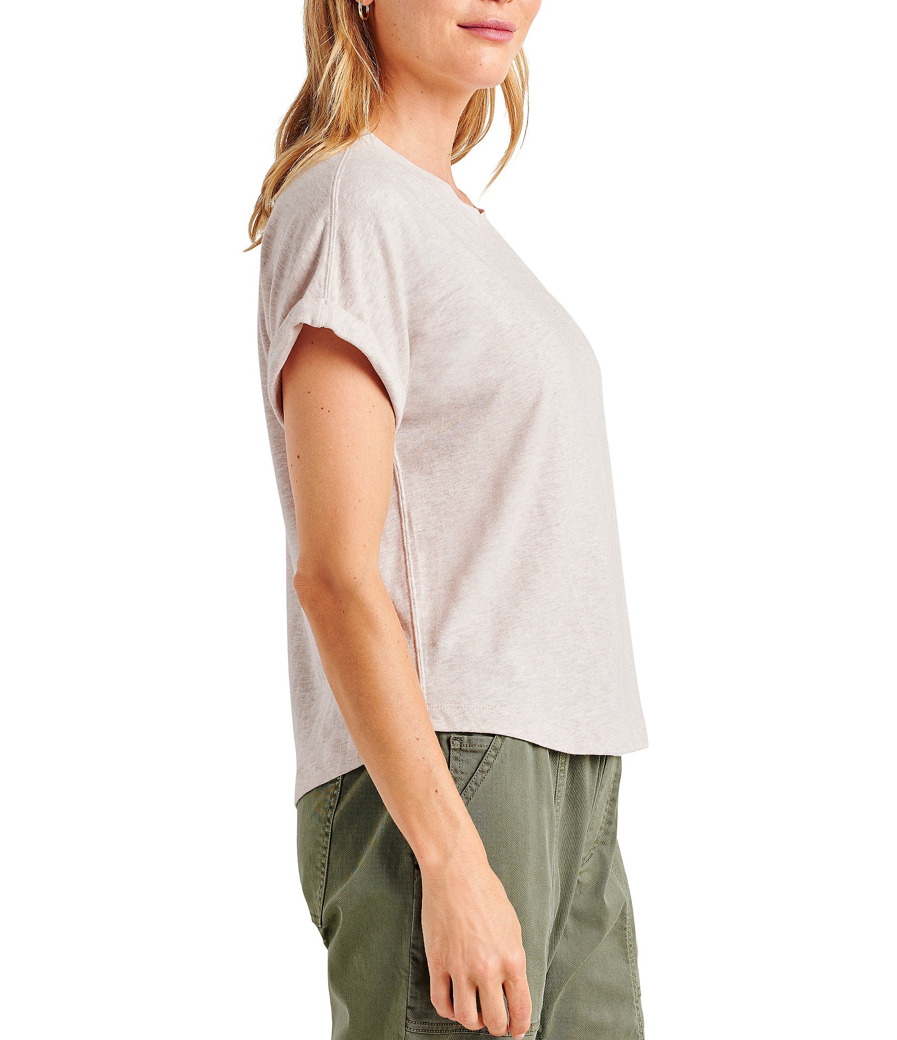 Splendid Skye Slub Cotton Crew Neck Short Sleeve Tee