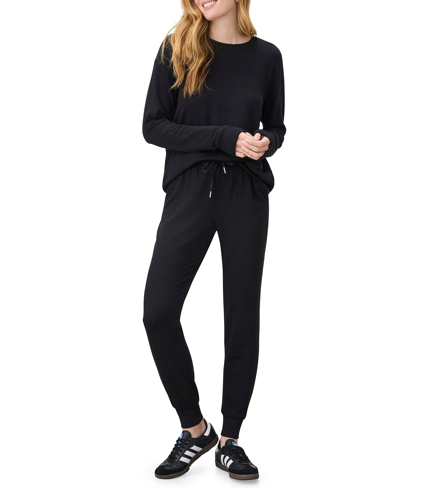 Splendid Supersoft Crew Neck Long Sleeve Pullover Shirt
