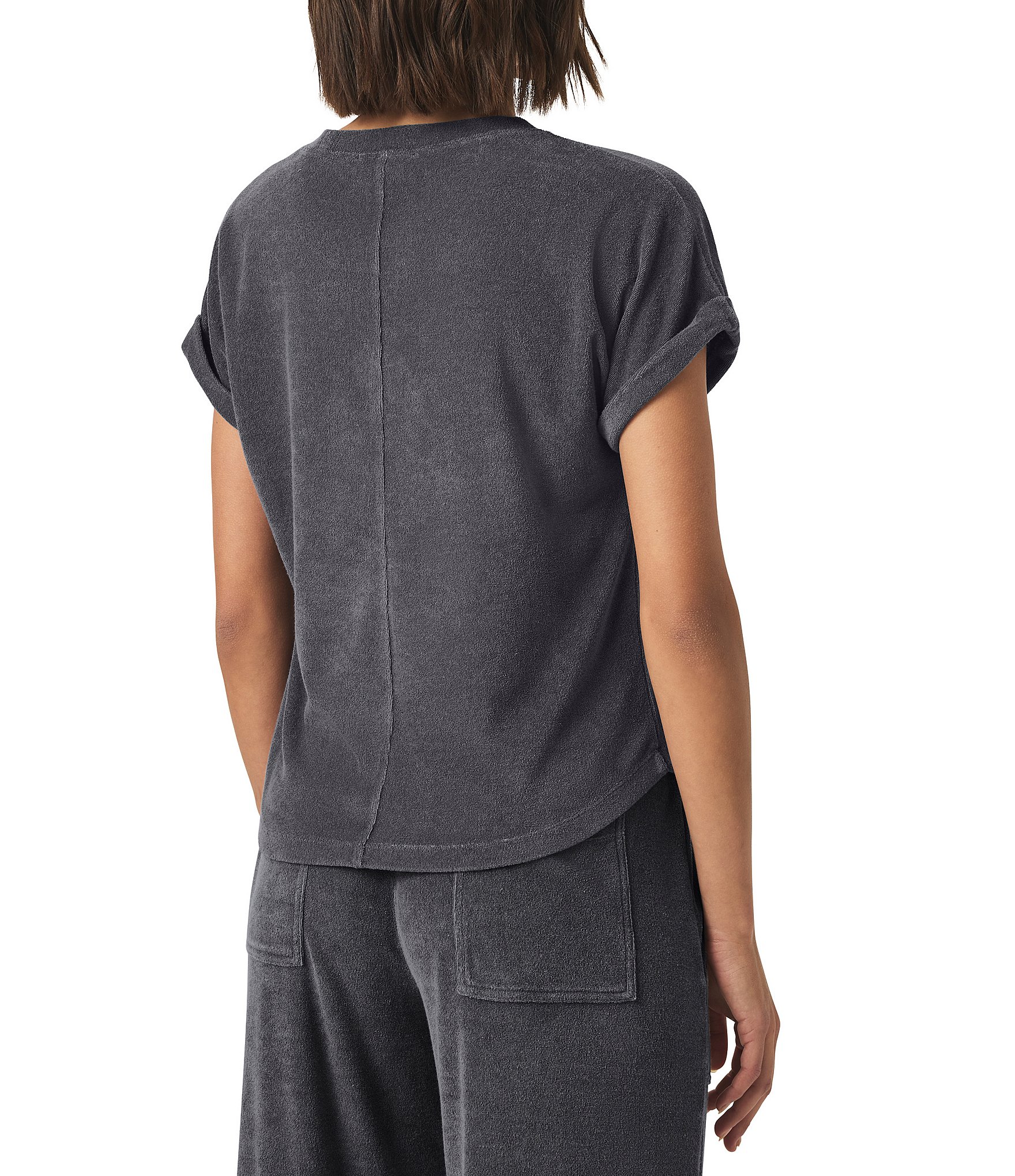 Splendid Taryn Knit Terry Crew Neck Short Sleeve Tee Shirt