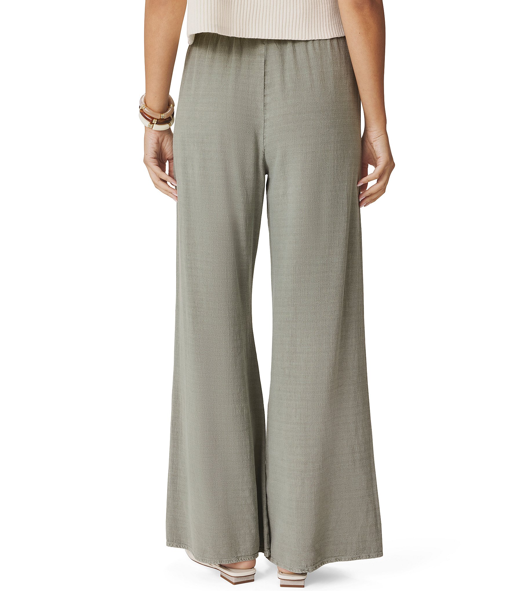 Splendid Valerie Linen Blend Mid Rise Drawstring Lounge Pants