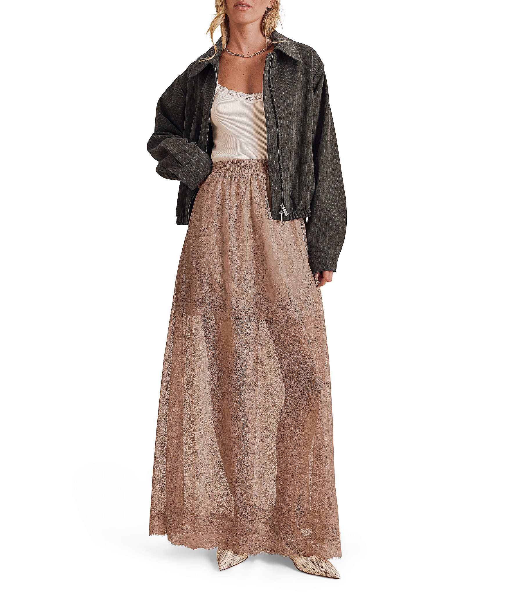 Splendid Valley Lace Maxi Skirt