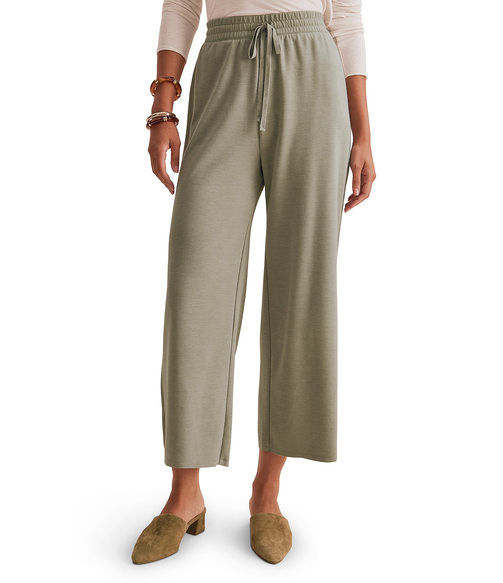 Splendid Winslow Coordinating Knit Mid Rise Lounge Crop Length Pants