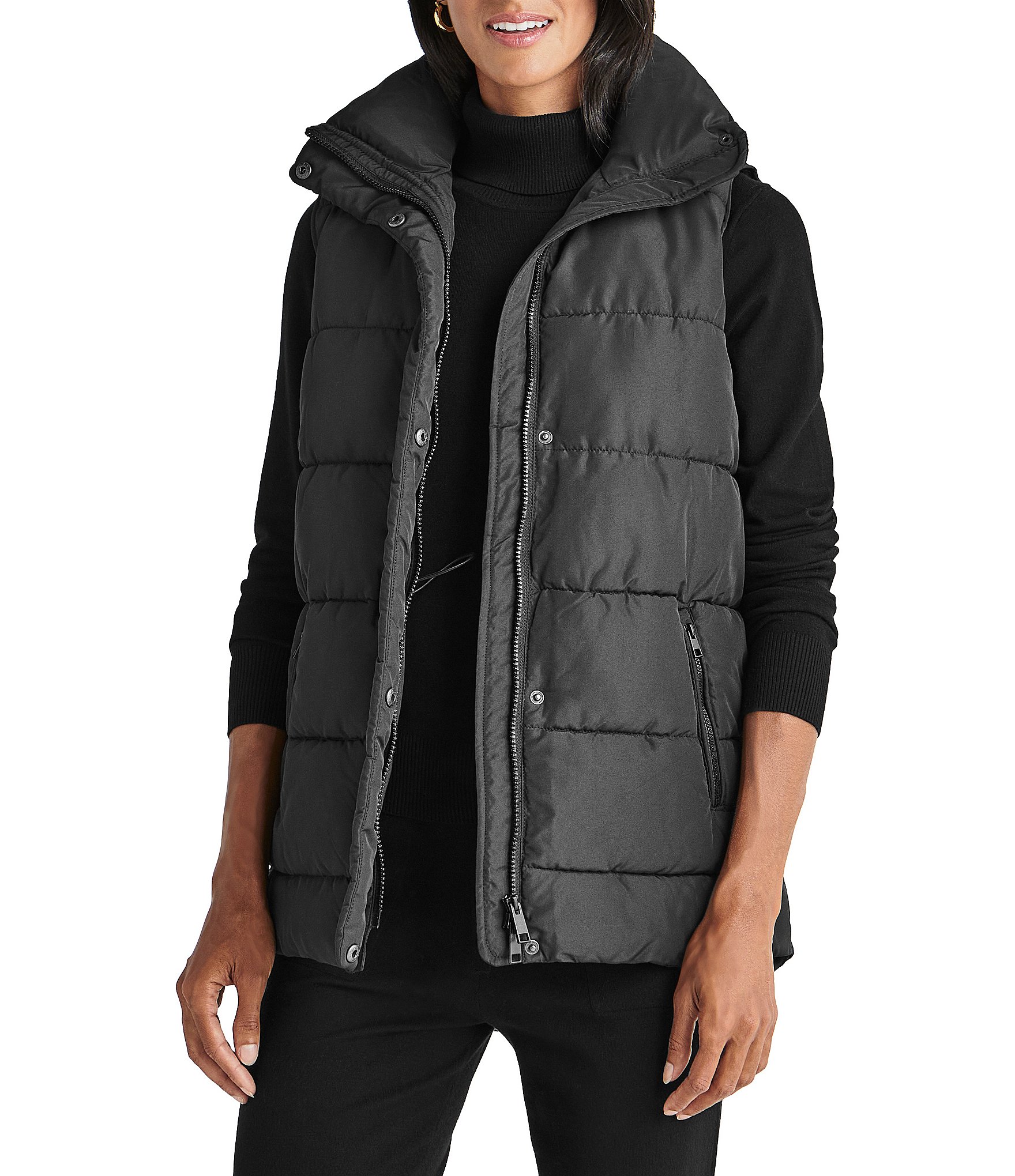 Splendid x Cella Jane Blog Oversized Front Zip Puffer Vest, Dillard's