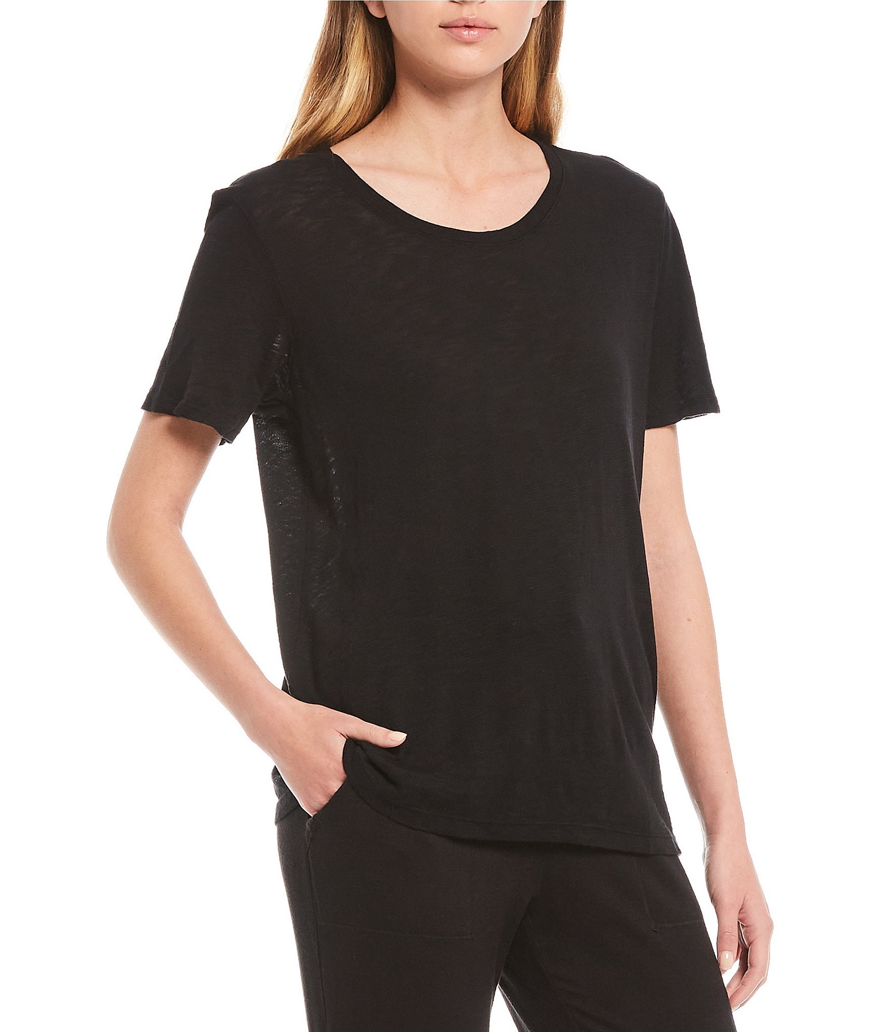 Splendid Zoe Knit Crew Neck Short Sleeve Tee
