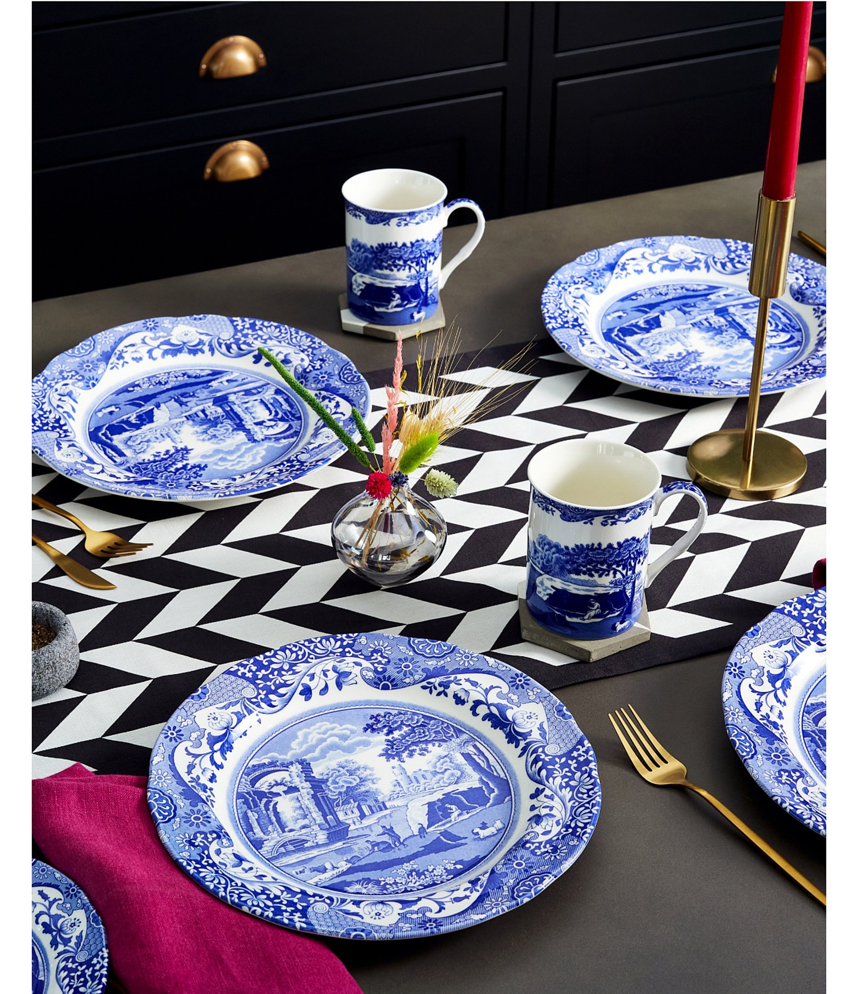 Spode Blue Italian Collection 12-Piece Dinnerware Set