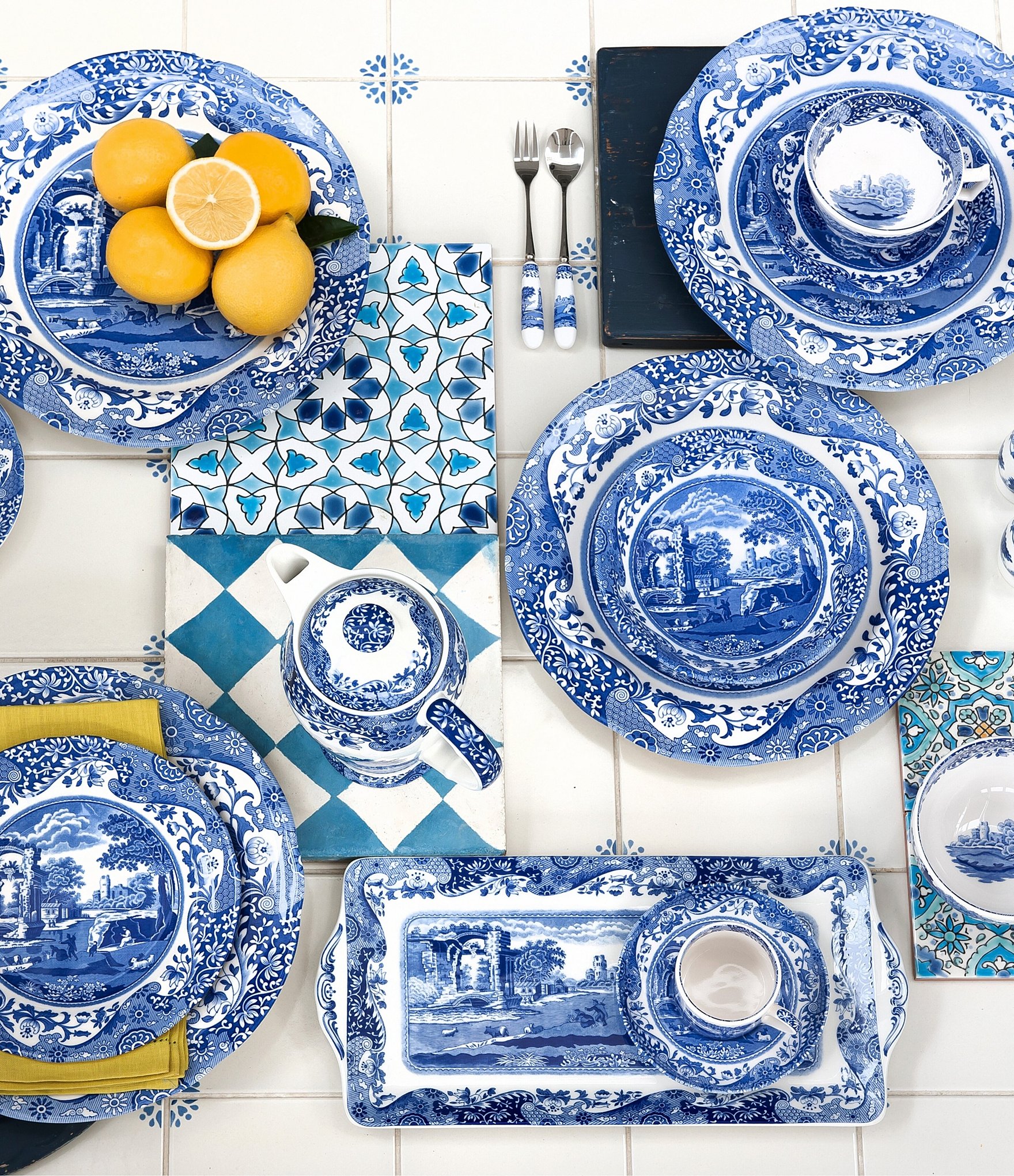 Spode Blue Italian Collection Cheese Knife & Spreader Set