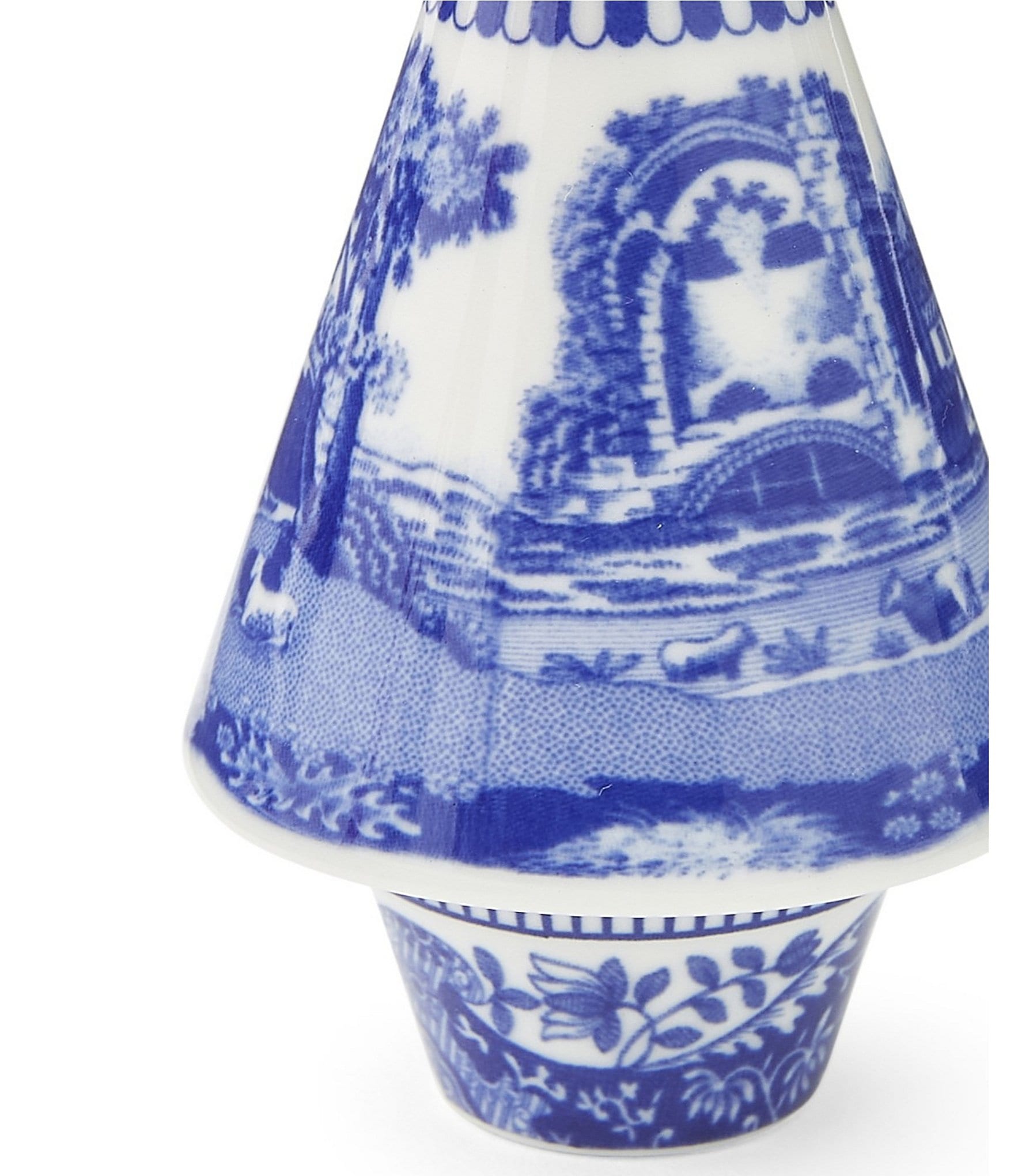 Spode Blue Italian Collection Christmas Tree Shaped Ornament