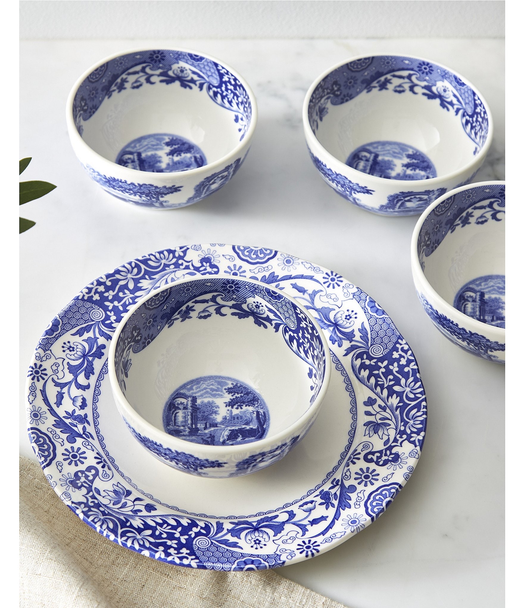 Spode Blue Italian Collection Dip Bowls, Set of 4