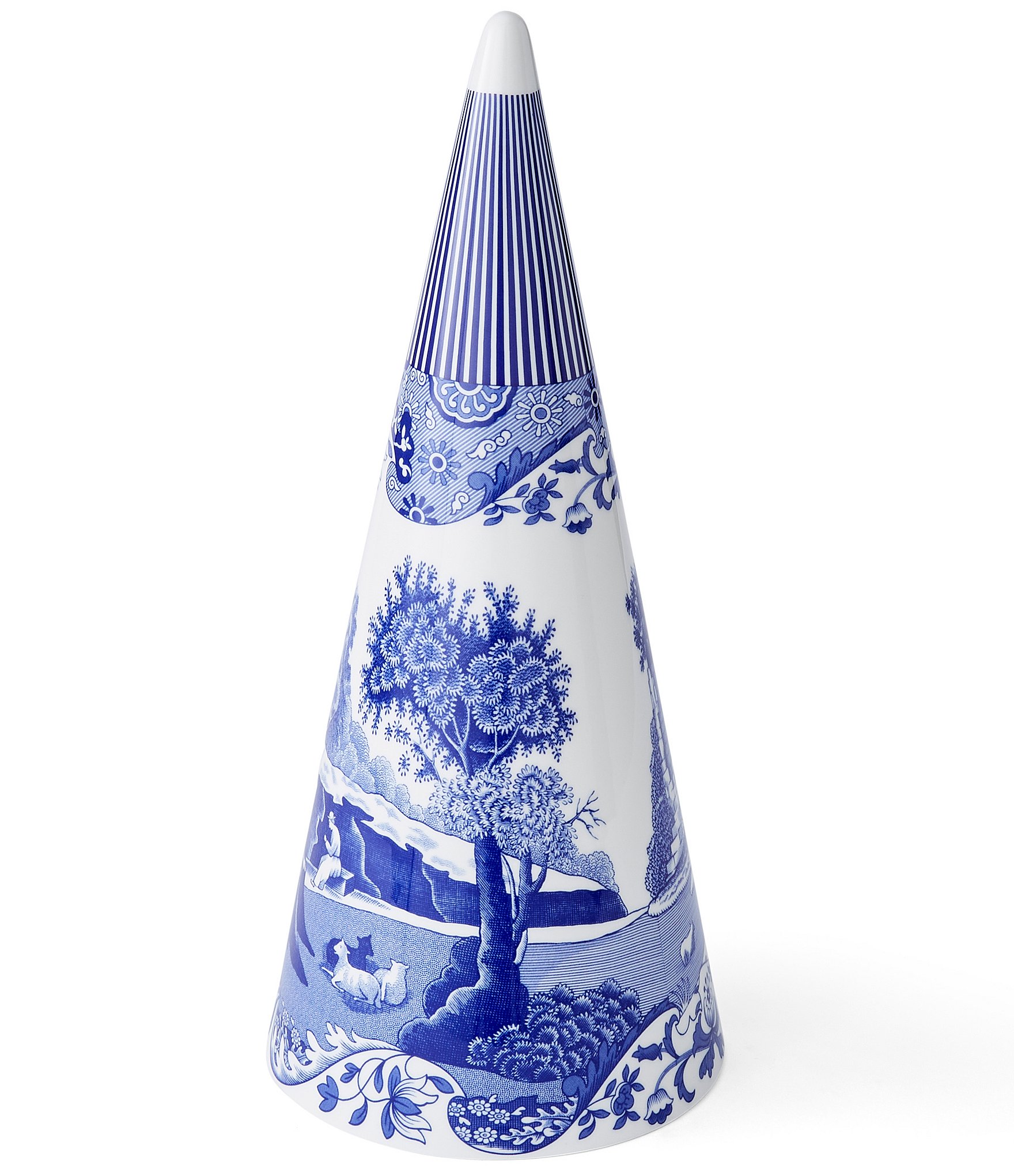 Spode Blue Italian Collection Large Decorative Cone