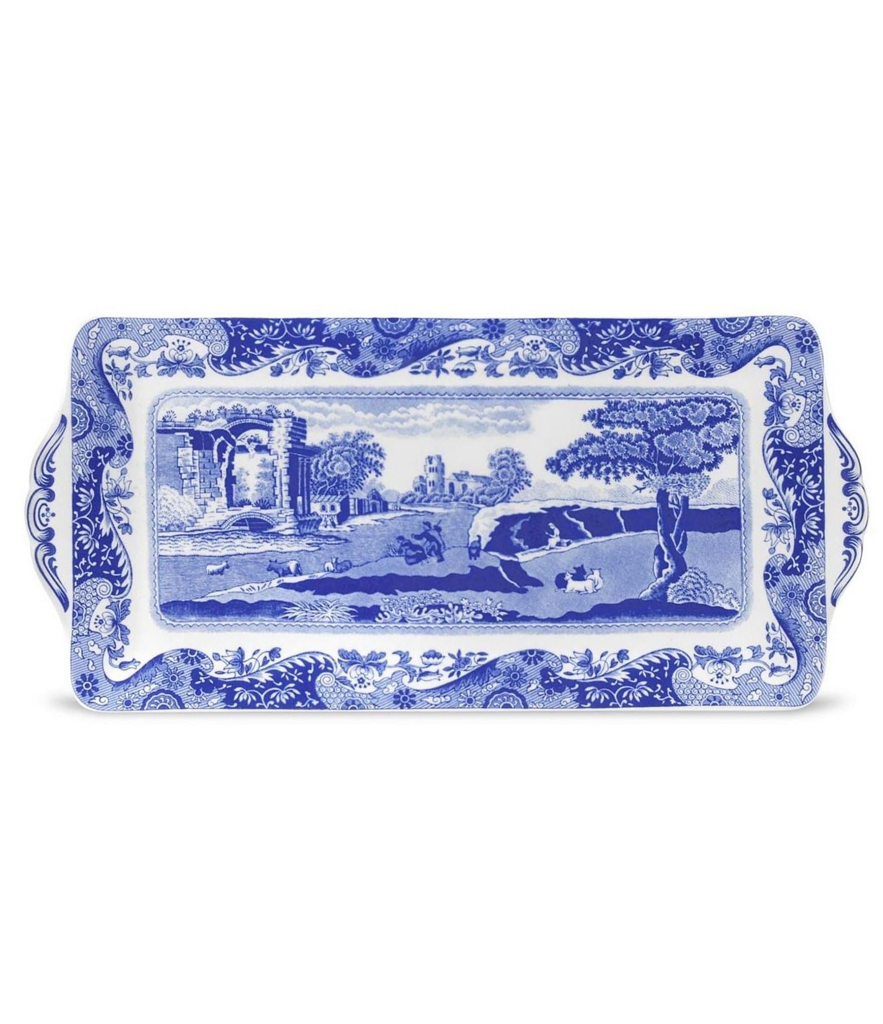pay 57 act bill transparency Blue Tray  Sandwich Italian Spode Dillard's
