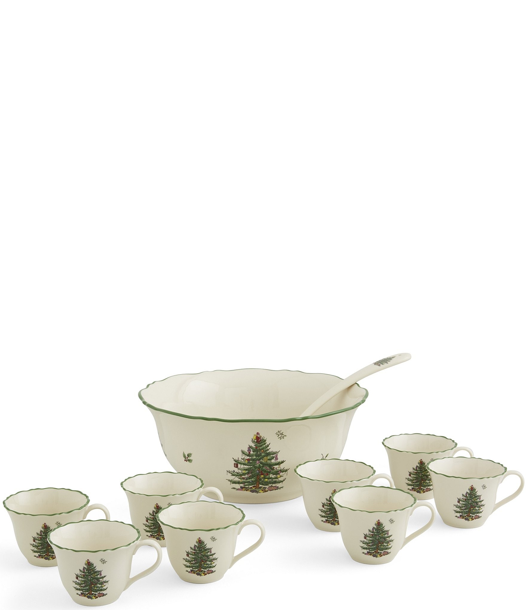 Spode Christmas Tree Collection 10-Piece Punch Bowl Set | Hamilton Place