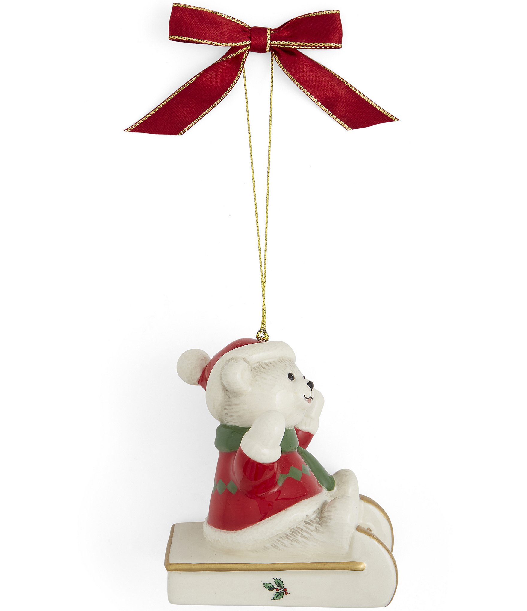 Spode Christmas Tree Collection Teddy On Sleigh Ornament