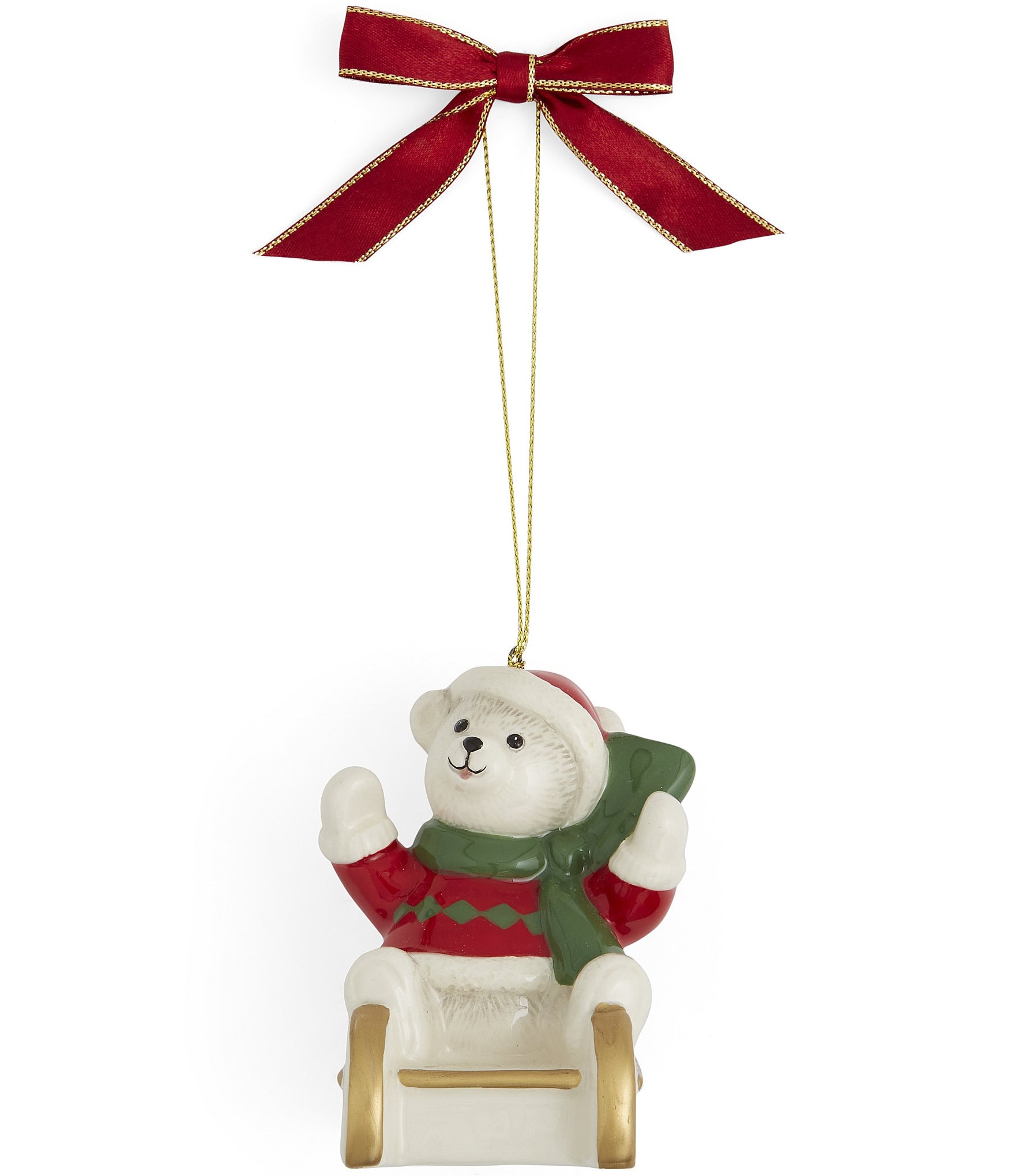 Spode Christmas Tree Collection Teddy On Sleigh Ornament Dillard's