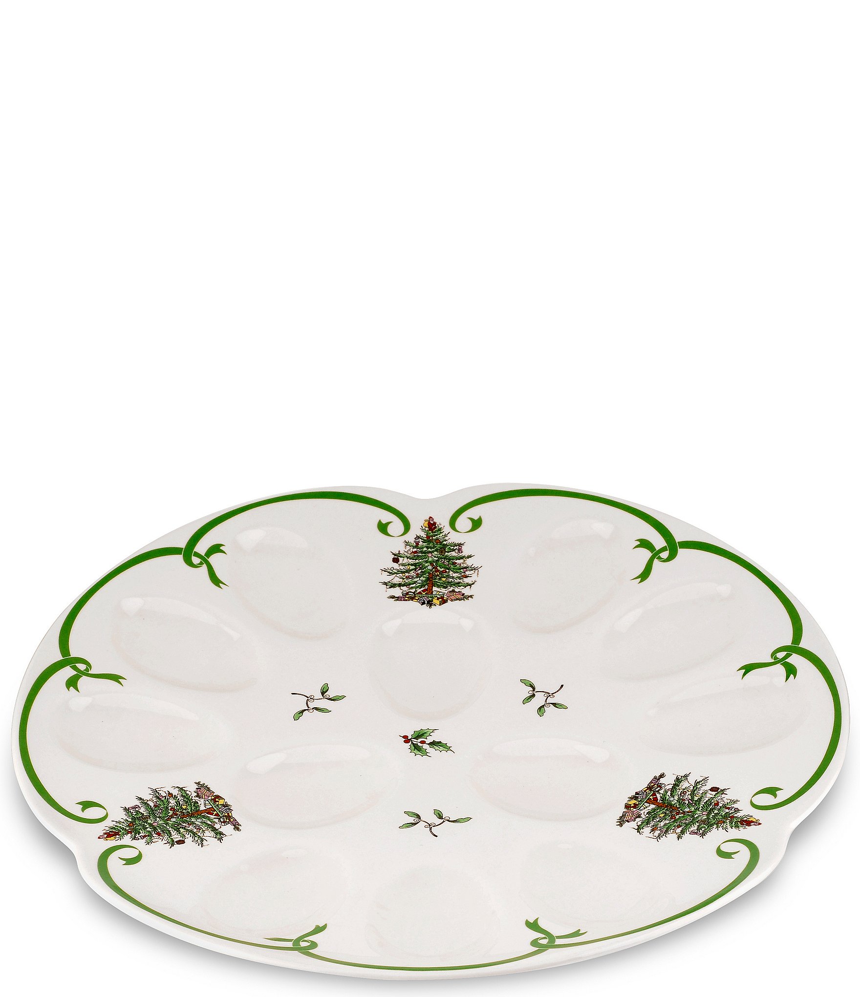 Spode Christmas Tree Deviled Egg Dish